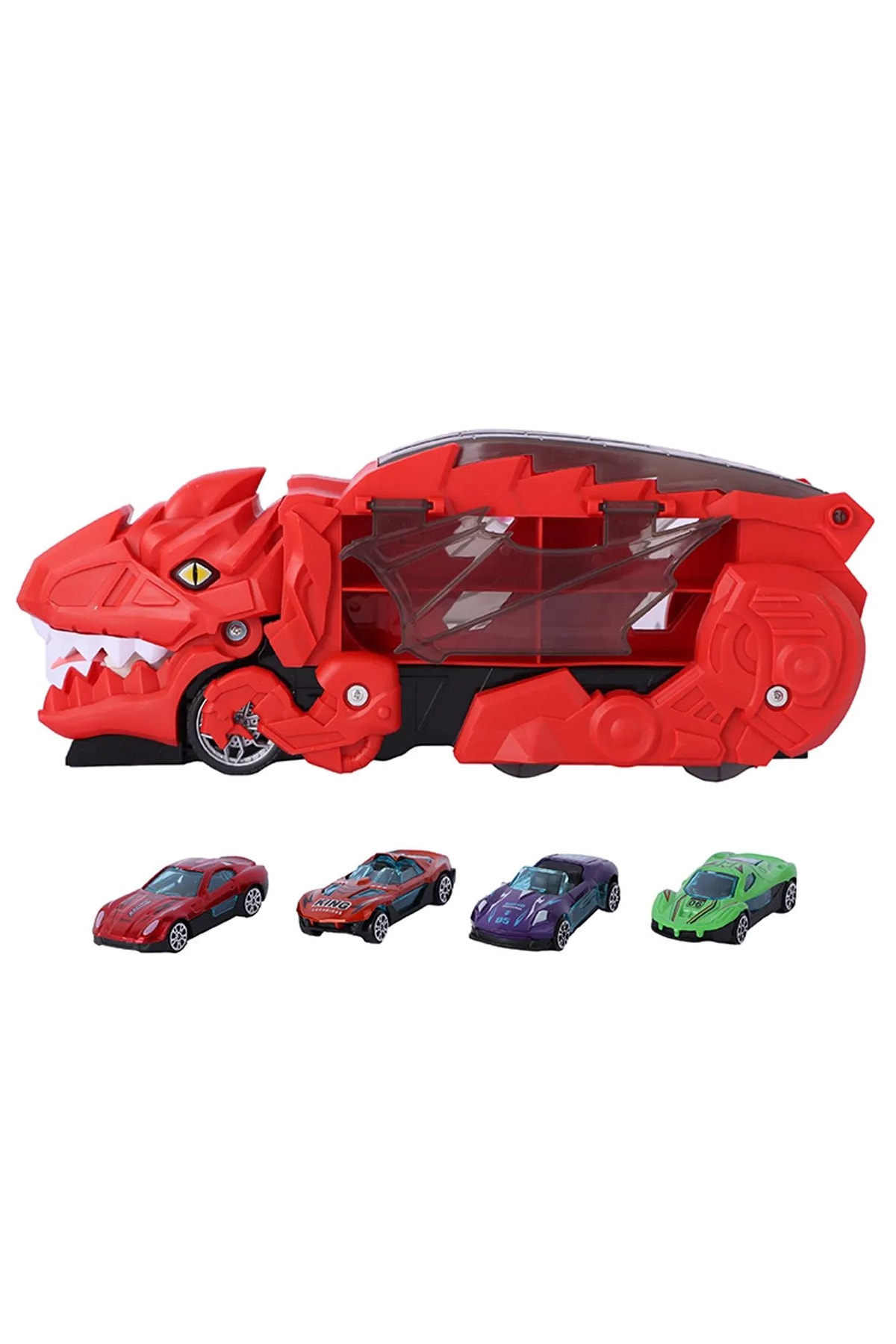 Dönüşüm Dinozor Serisi Pisti Düzenleme Aracı (Kırmızı)