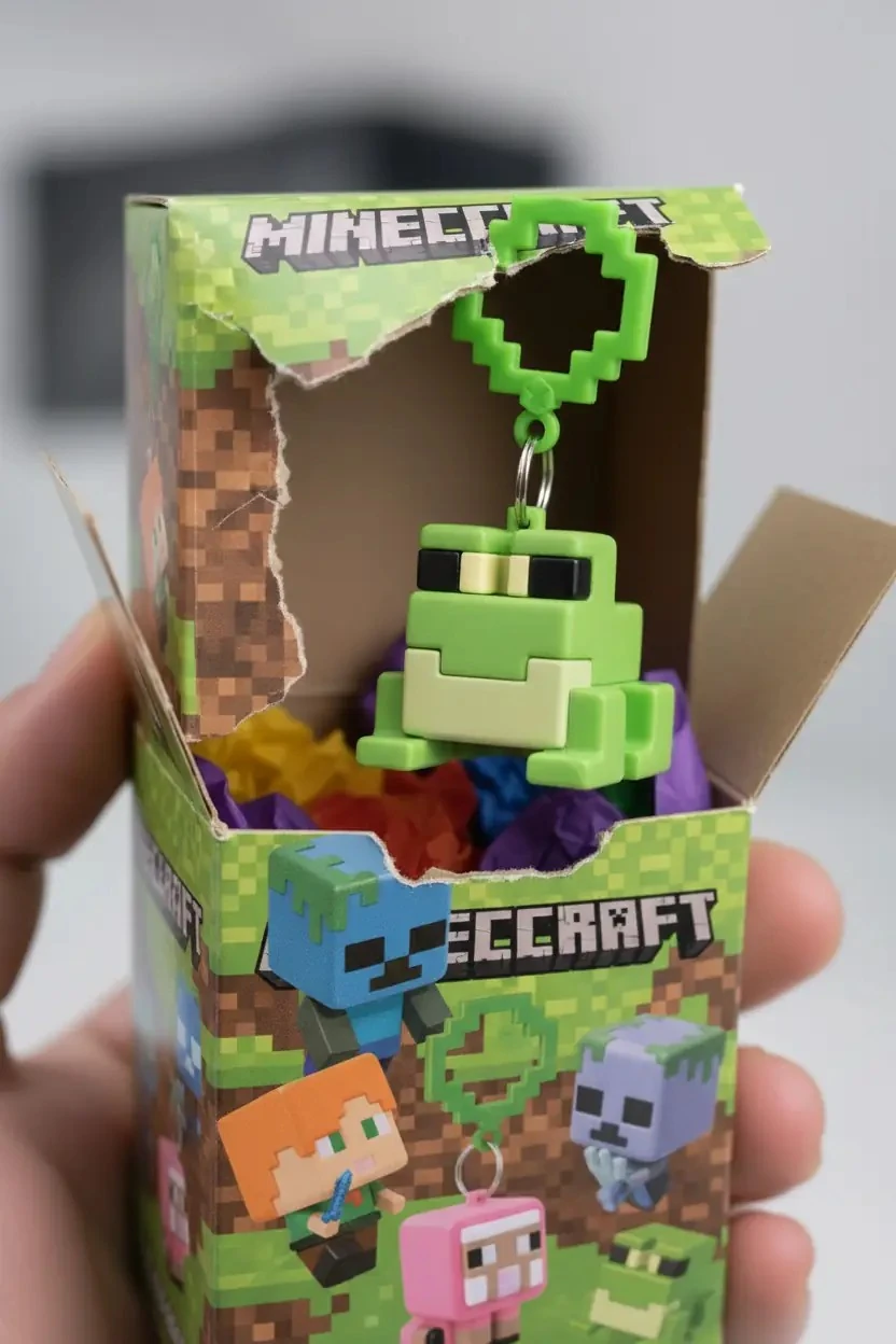 Minecraft Serisi 4 Sürpriz Anahtarlık ve Çanta Askısı – Koleksiyonluk Blind Box Mini Figür