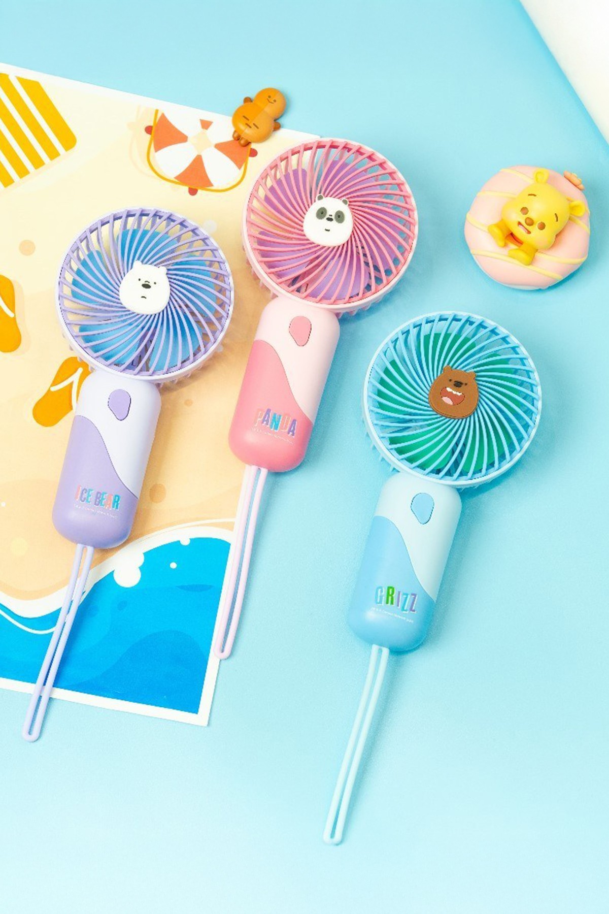 We Bare Bears Lisanslı Mini Fan - Kutup Ayısı