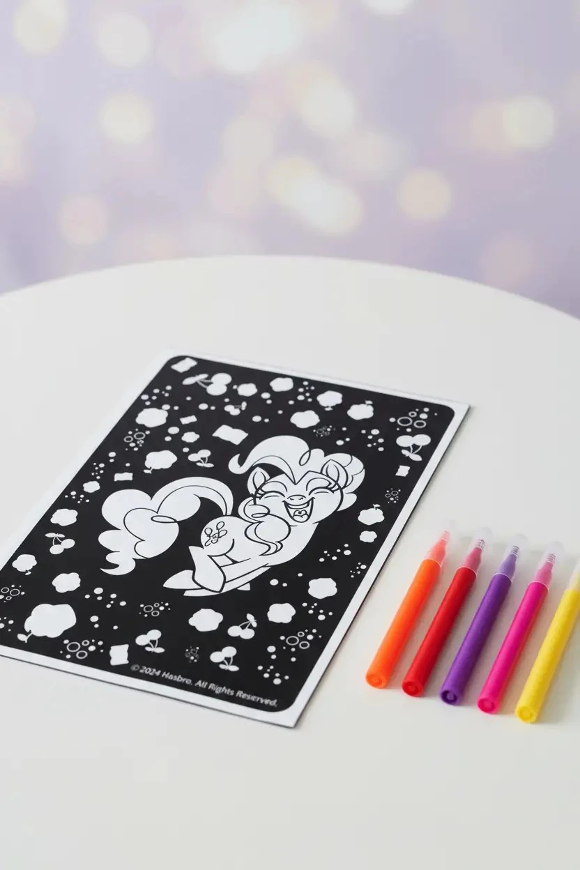 My Little Pony Lisanslı Boyama Seti – Siyah Zeminli Özel Tasarım ve Renkli Kalem İçerikli Çocuk Aktivite Seti 27 Cm