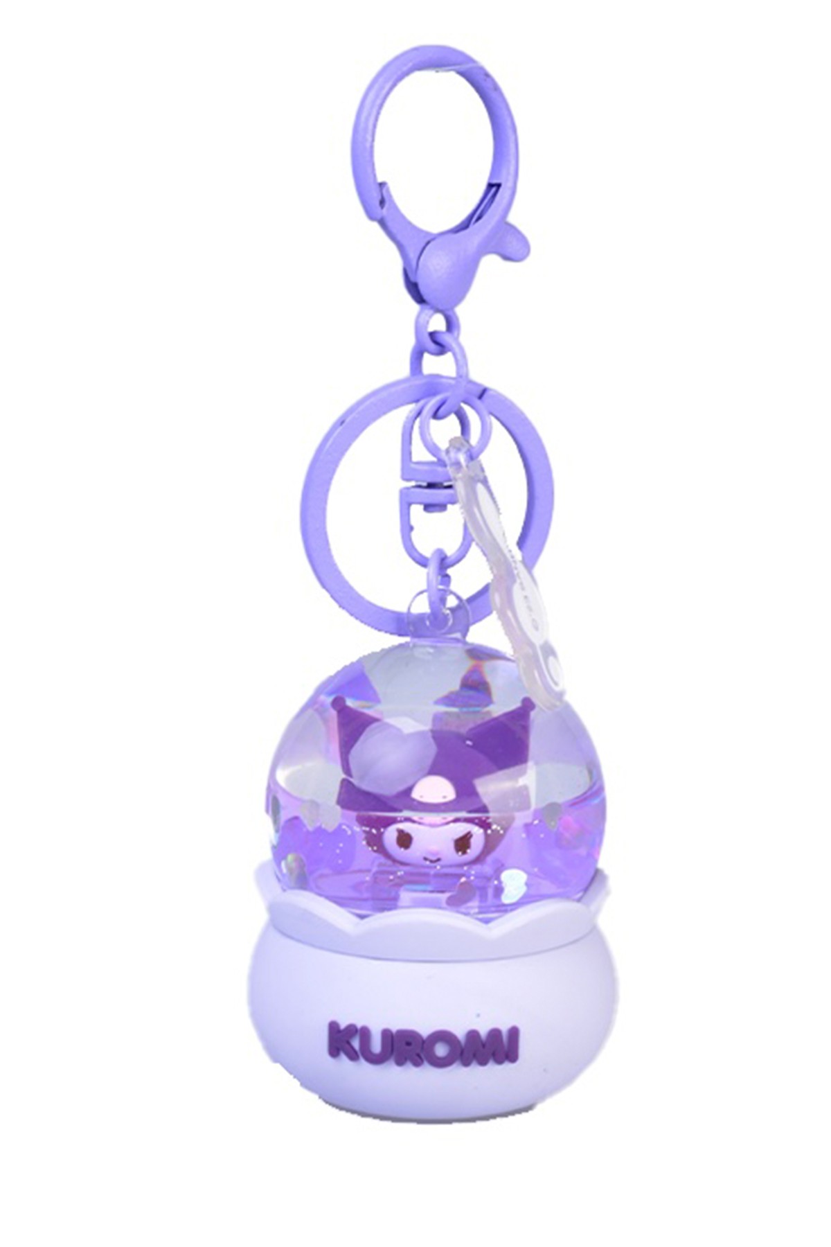 Sanrio Lisanslı Kuromi Kristal Top Sulu Anahtarlık
