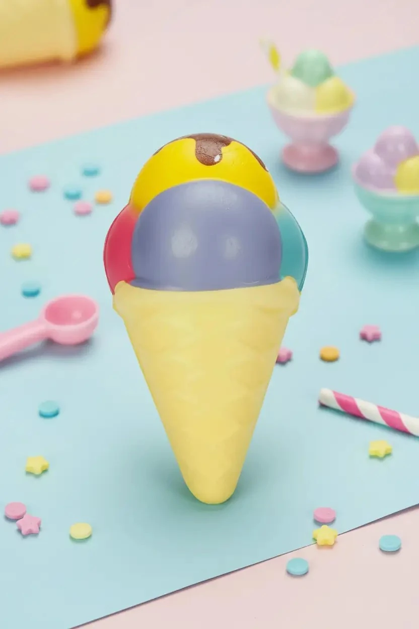 Tusi Squishy Köpük Oyuncak 7 Cm – Dondurma Topu Eğlenceli Stress Topu