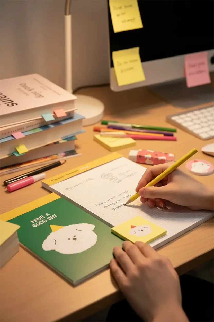 Sevimli Dostlar: Küçük Köpek Serisi Silgili Kırtasiye Seti - Eğlenceli ve Pratik