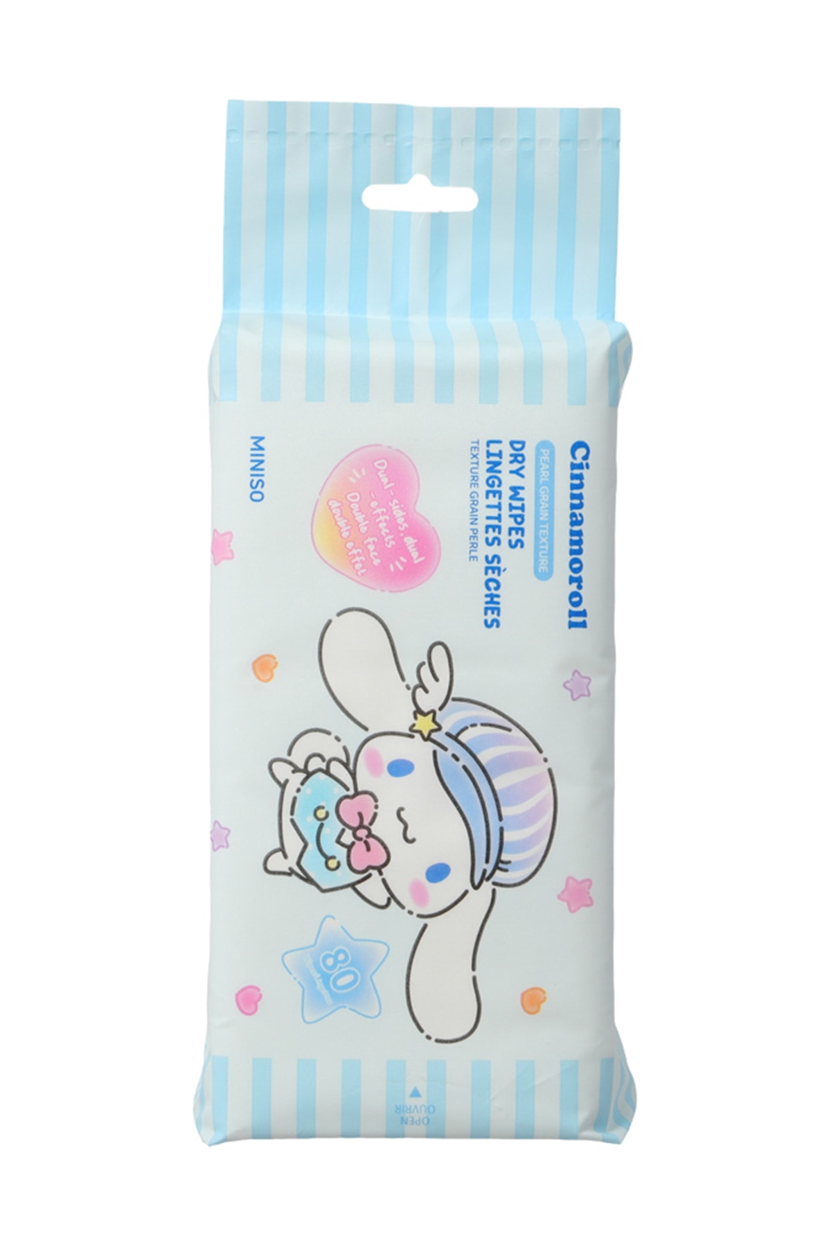 Sanrio Lisanslı Cinnamoroll İnci Dokulu Kuru Mendil (80 Mendil)