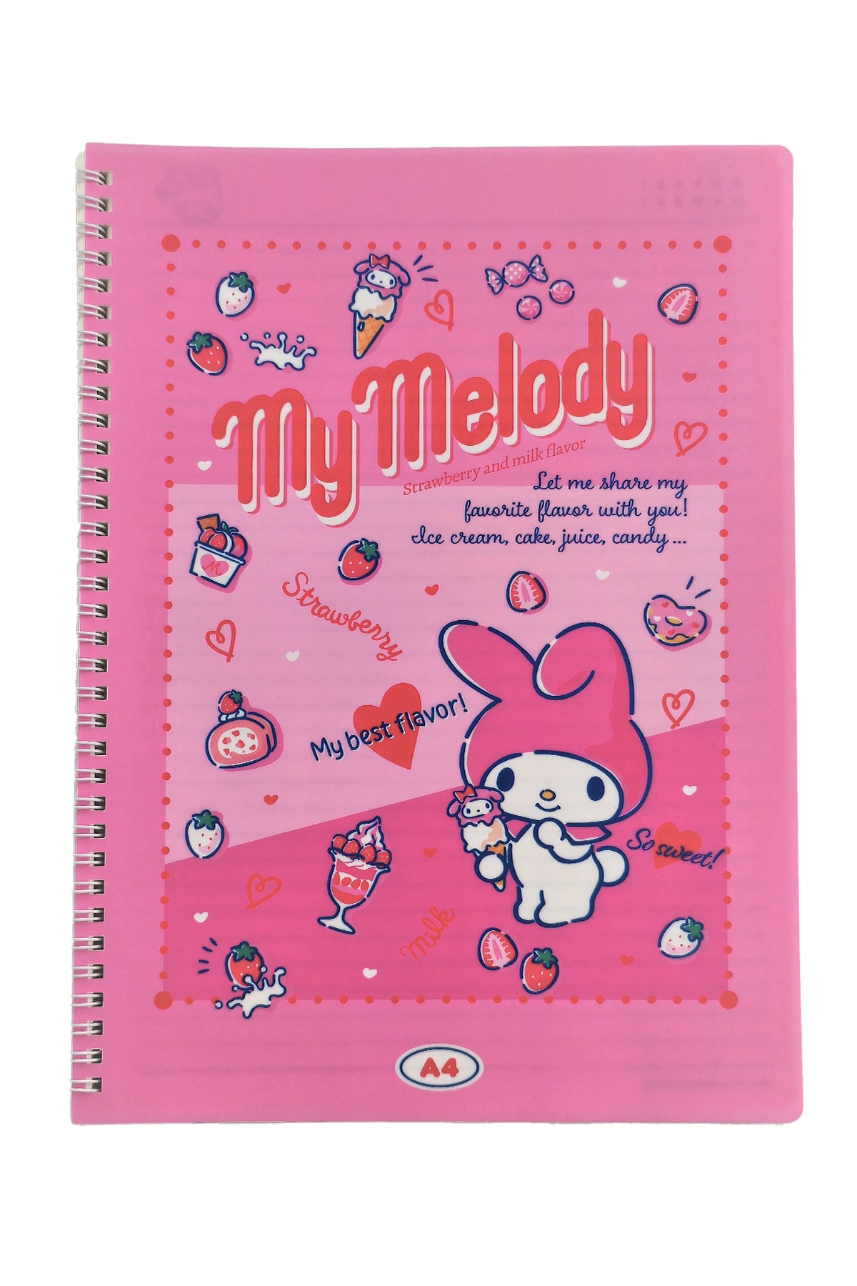 Sanrio Lisanslı My Melody Retro Koleksiyonu A4 PP Tel Ciltli Kitap (60 Sayfa)