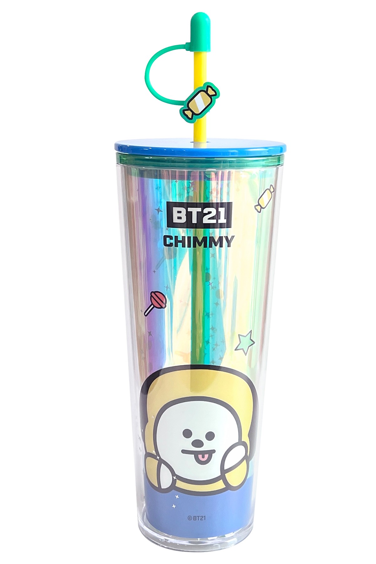 BT21 Lisanslı Çift Cidarlı Pipetli Şişe (800ml) - Chimmy