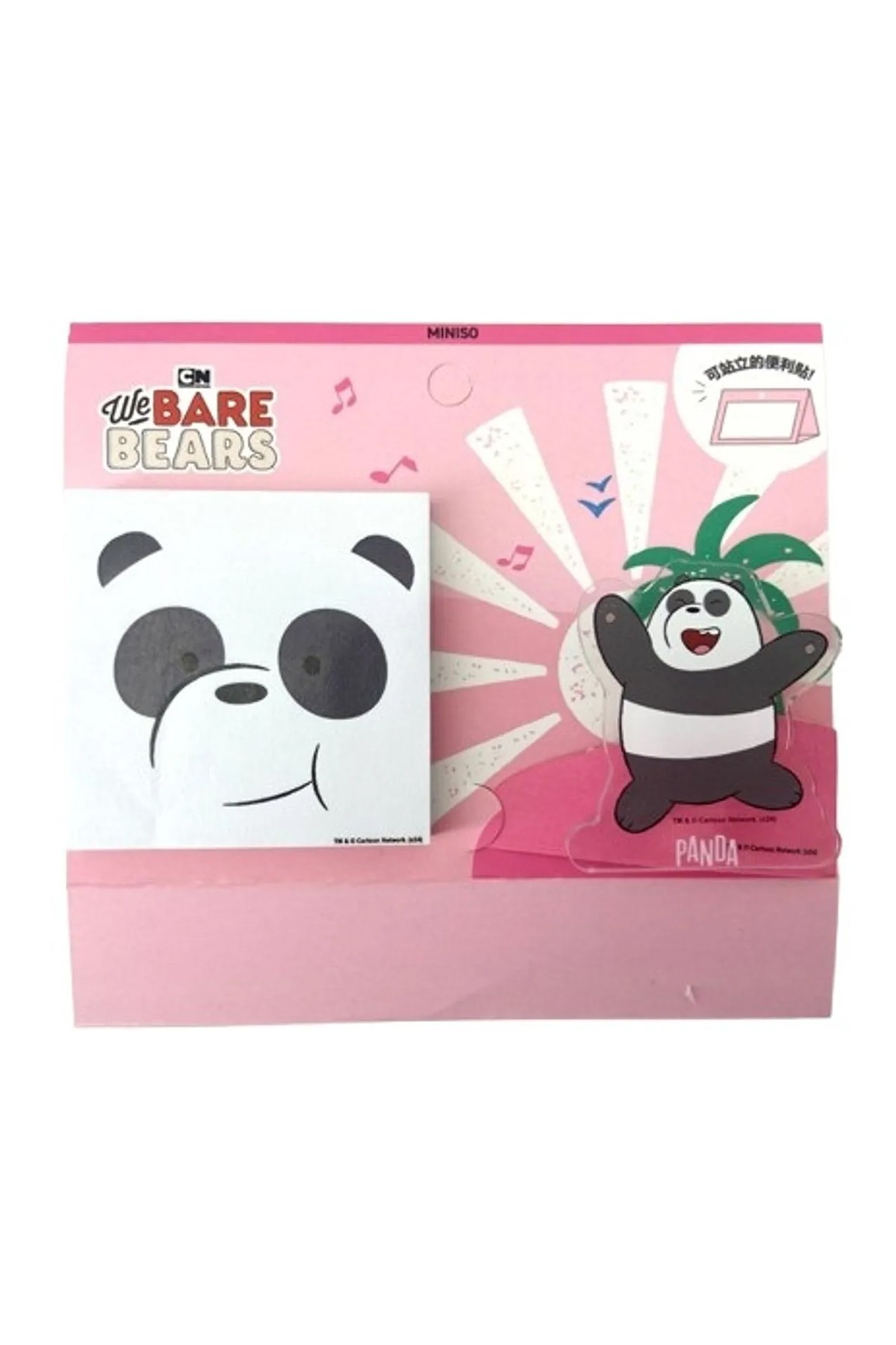 We Bare Bears Lisanslı Klipsli Not Kağıdı Set (80 Yaprak) - Panda