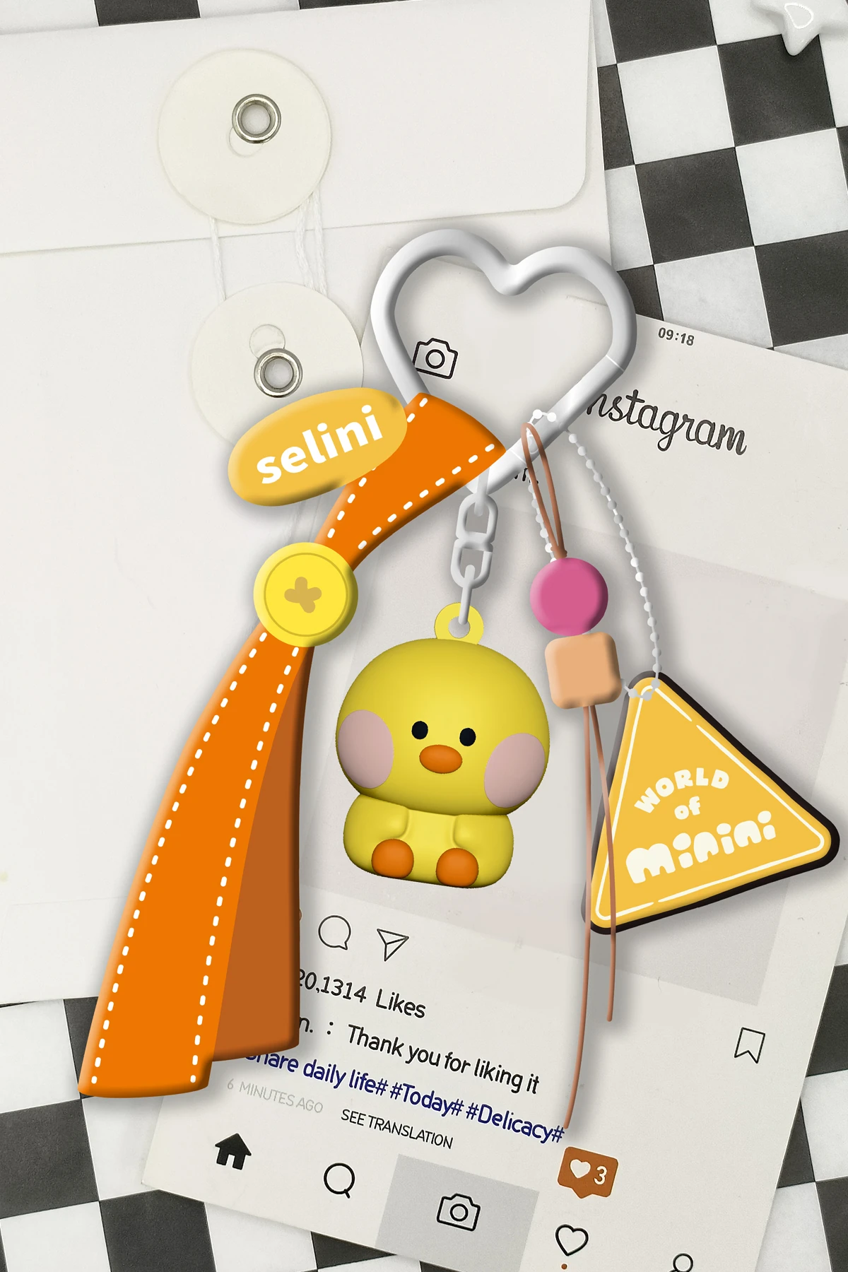 Mini niKoleksiyon Dopamin Oturma Duruşu 3D Anahtarlık