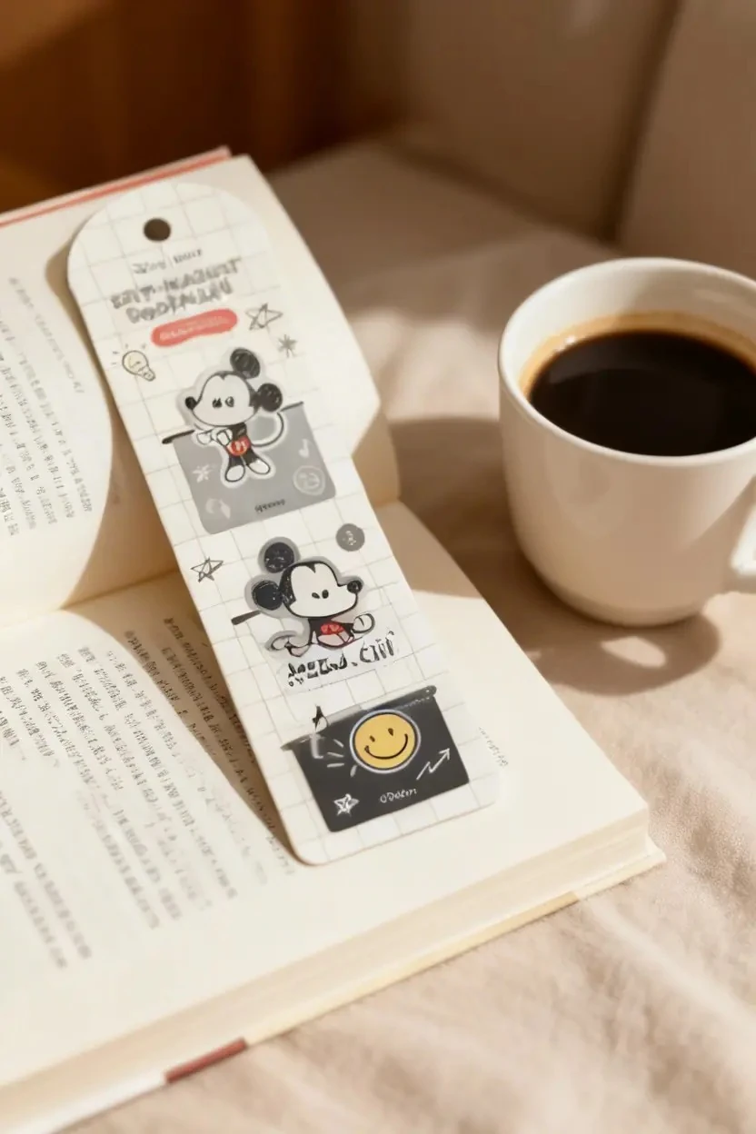 Disney Mickey Mouse Lisanslı Manyetik Ayraç – Kitap Okuma Deneyimi İçin Sayfa İşaretleyici 5,8 Cm