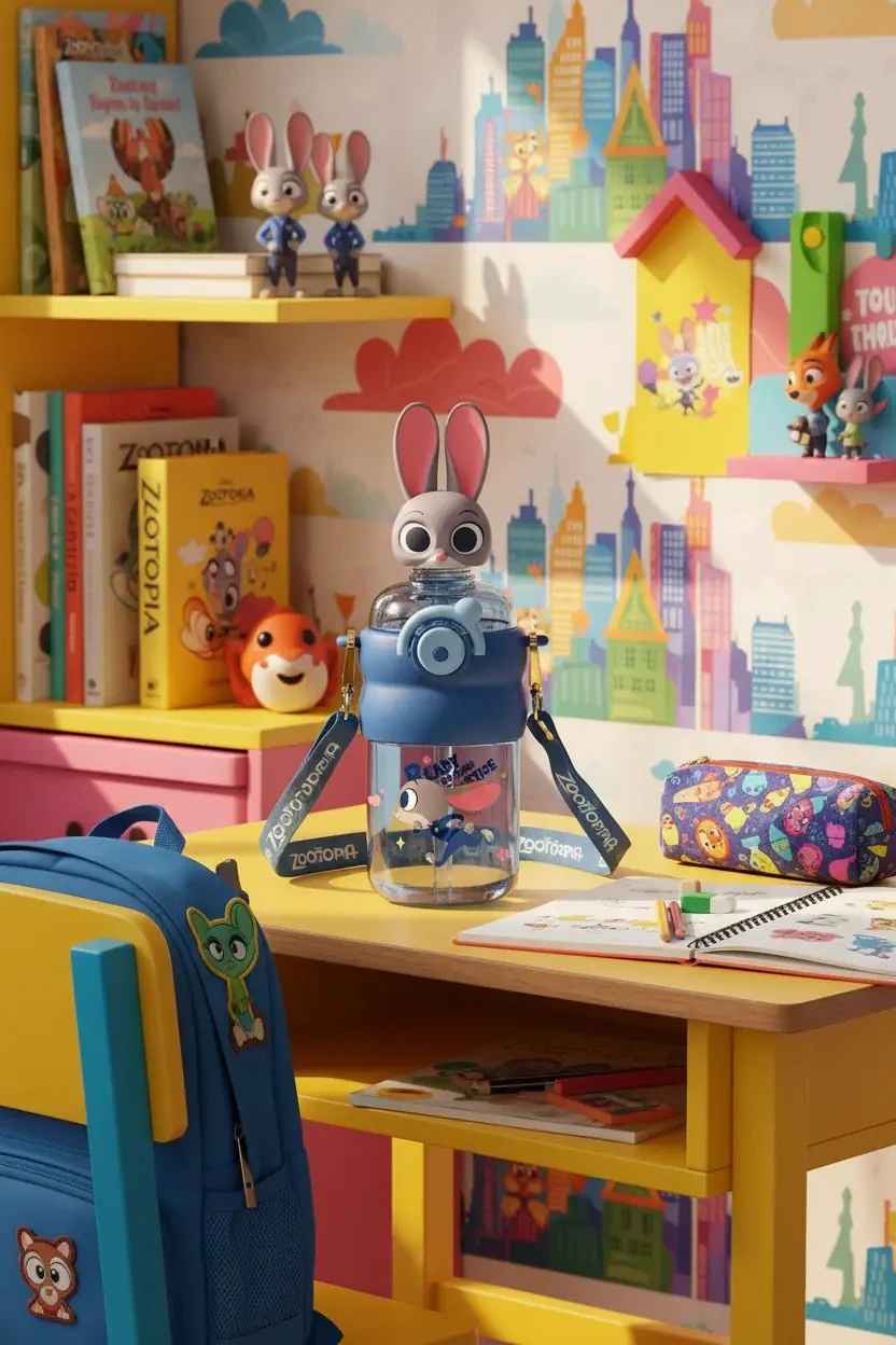 Disney Zootropolis Lisanslı Taşınabilir Tritan Matara 600 mL