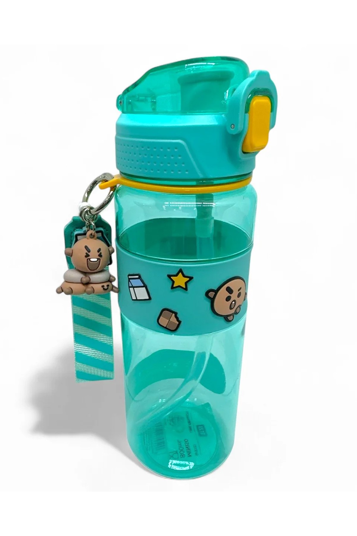 BT21 Lisanslı Askılı ve Kılıflı Plastik Şişe (800mL) - Shooky