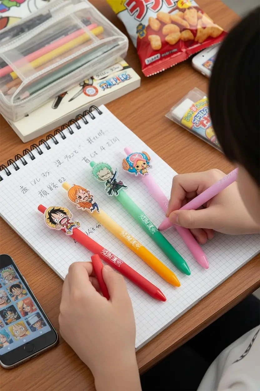 One Piece Klasik Koleksiyon Figürlü Tükenir Uçlu Jel Kalem