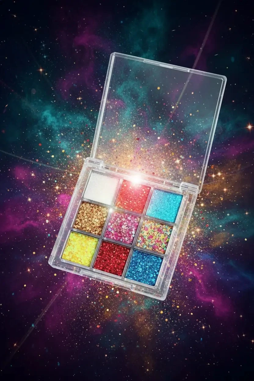 Pretty Beauty 9'lu Glitter Far Paleti – Işıltılı ve Uzun Süre Kalıcı