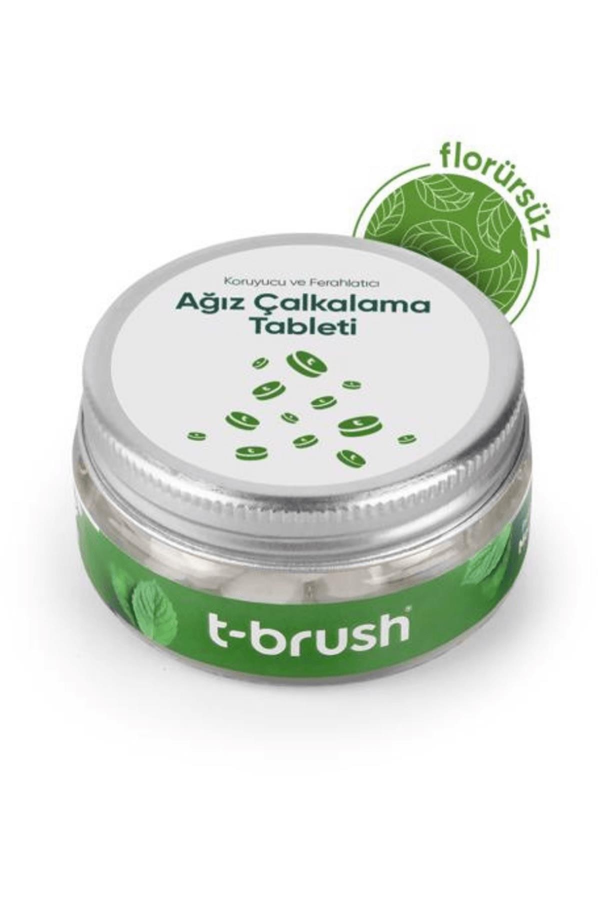 T-Brush Nane Aromalı Ağız Çalkalama Tableti Florürsüz