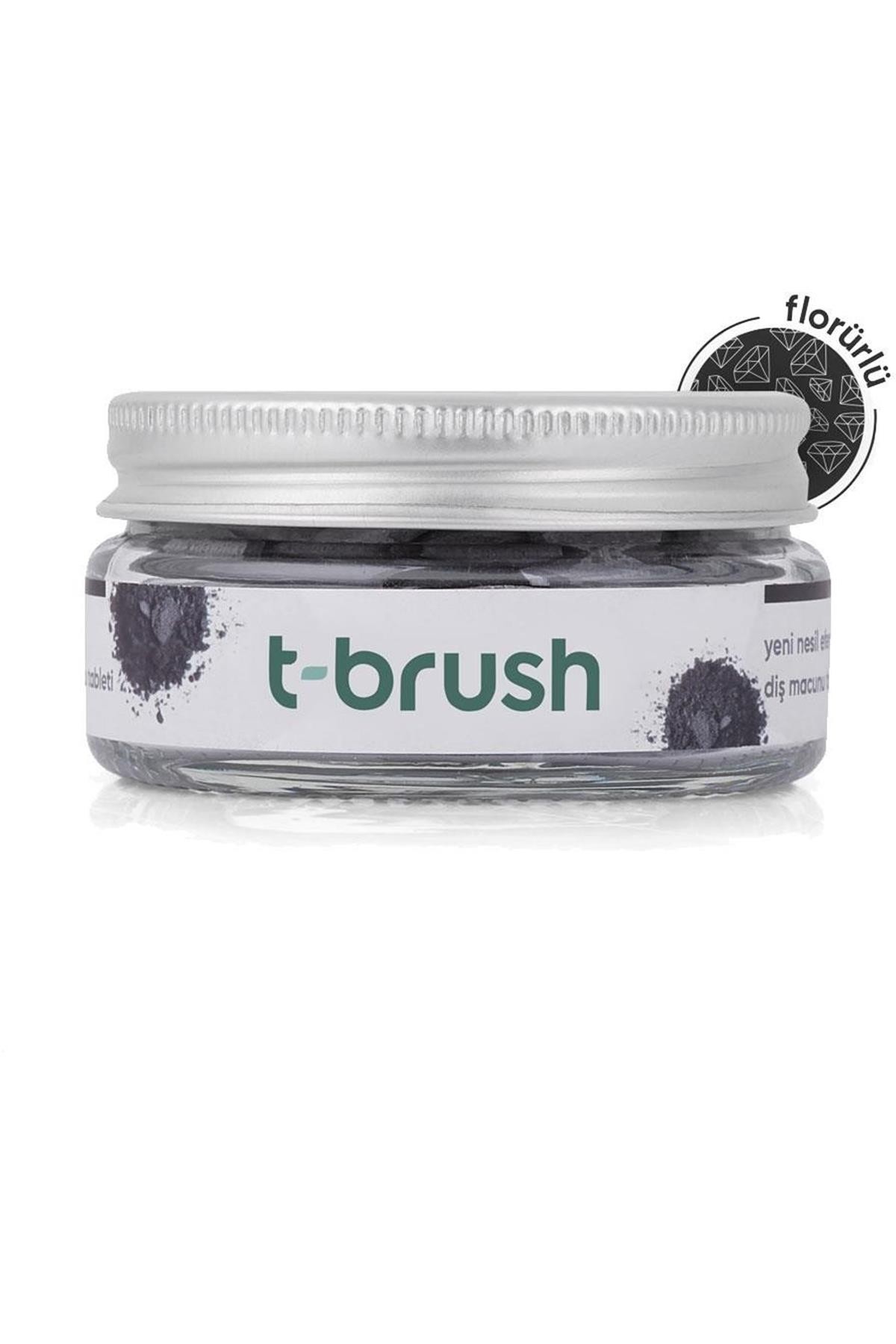 T-Brush Activated Charcoal Diş Macunu Tableti Florürlü