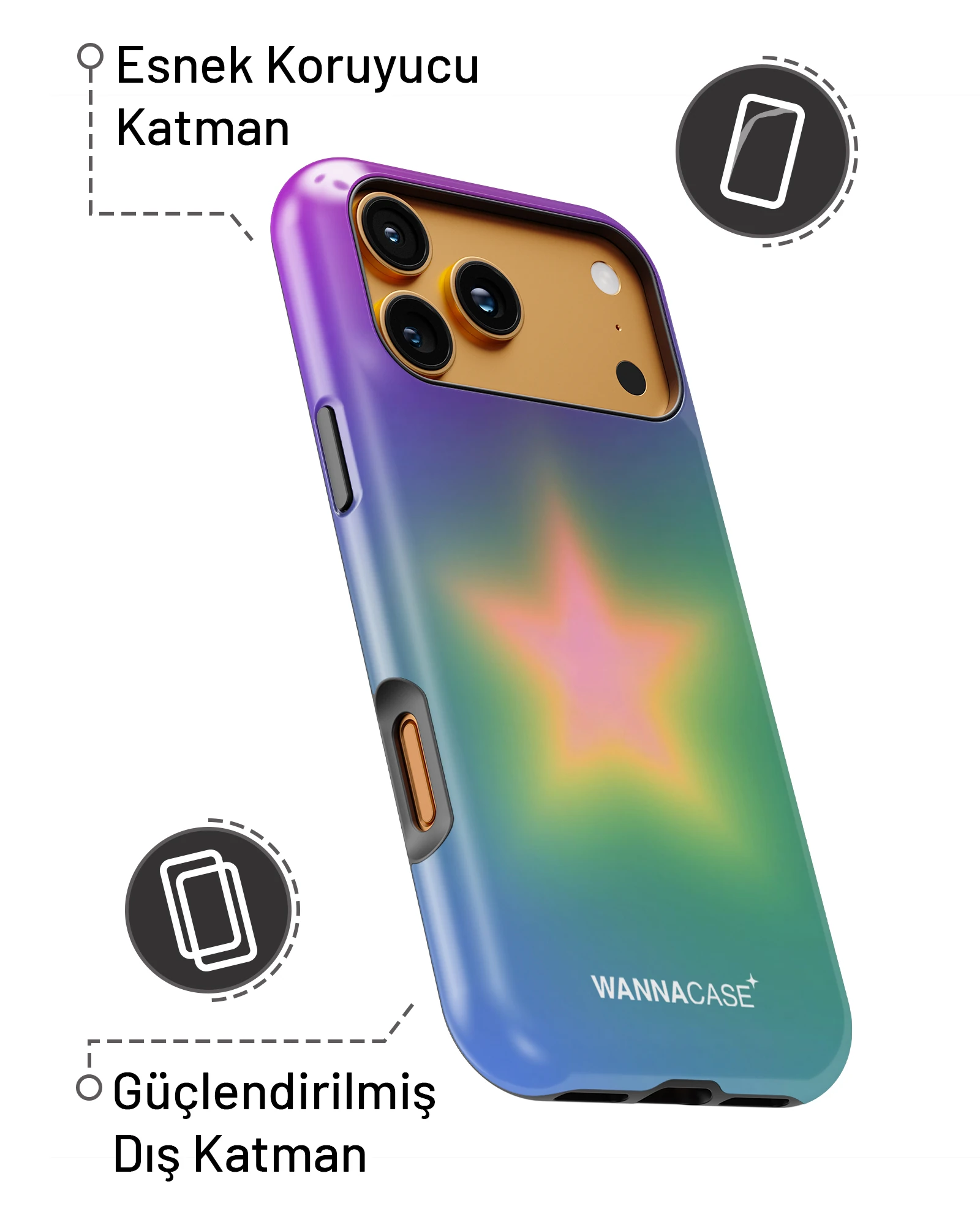 iPhone 15 Star Aura Essential Tough Telefon Kılıfı