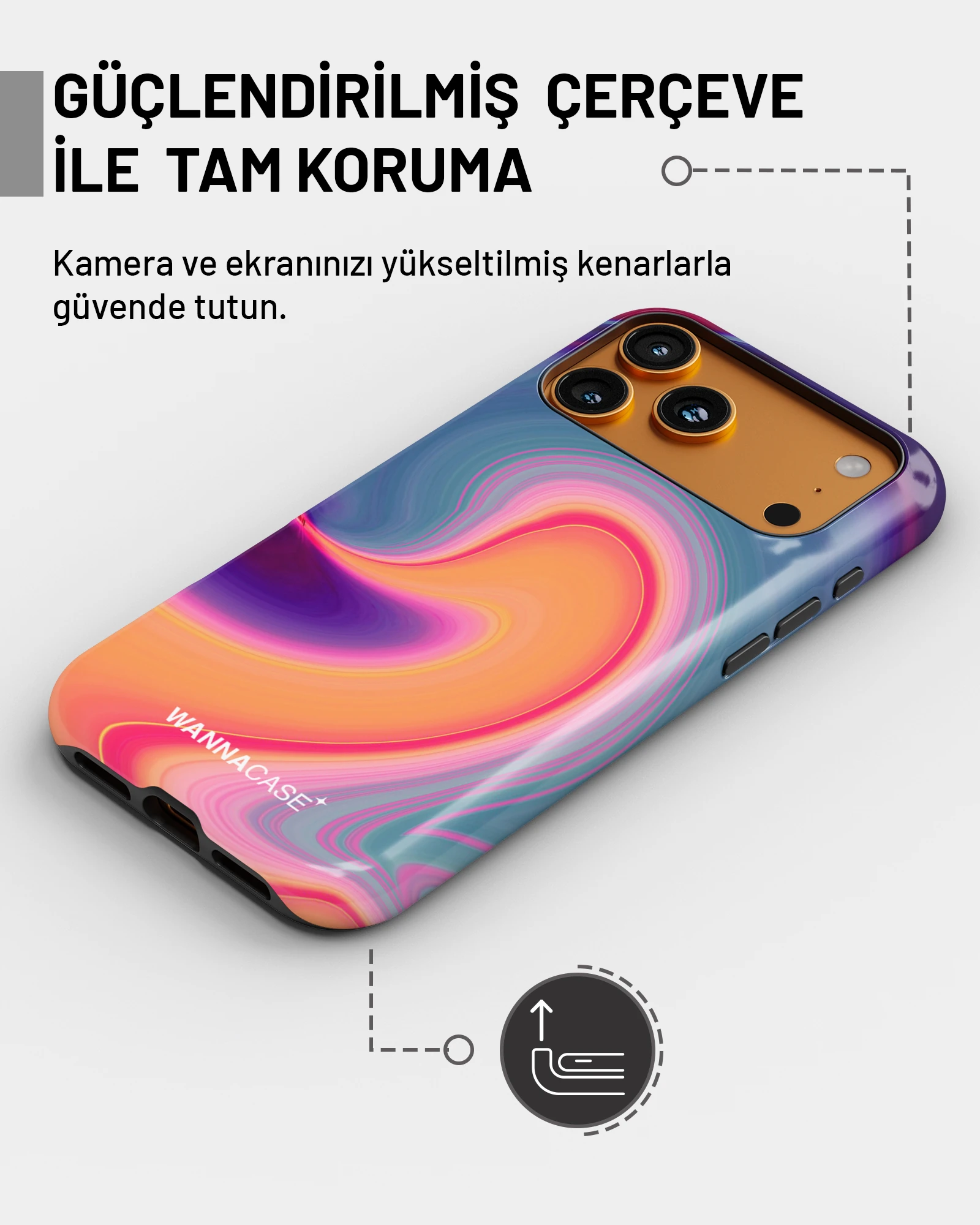 iPhone 16 Pro Vortex Aura Essential Tough Telefon Kılıfı