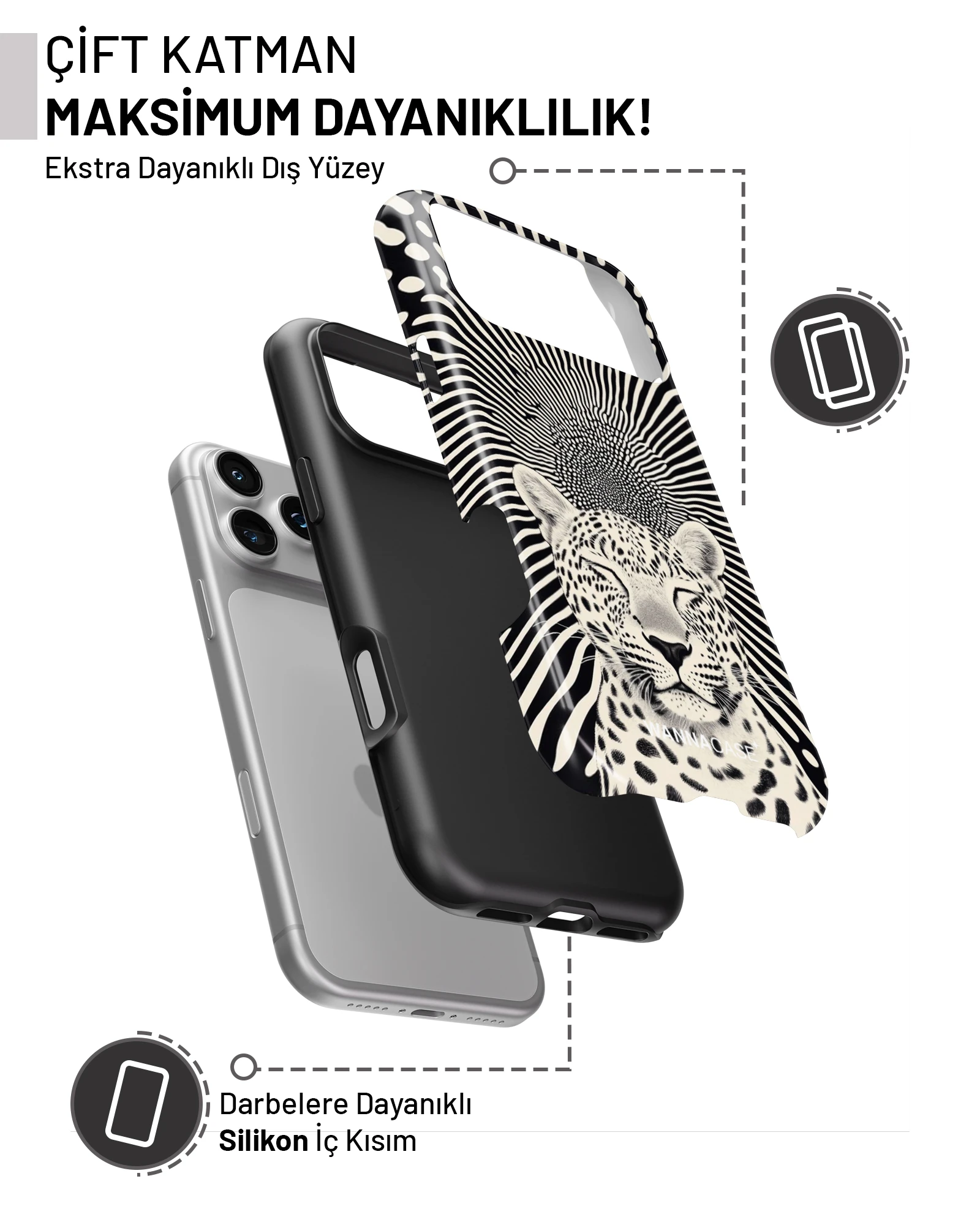 iPhone 14 Hypnotic Beast Essential Tough Telefon Kılıfı