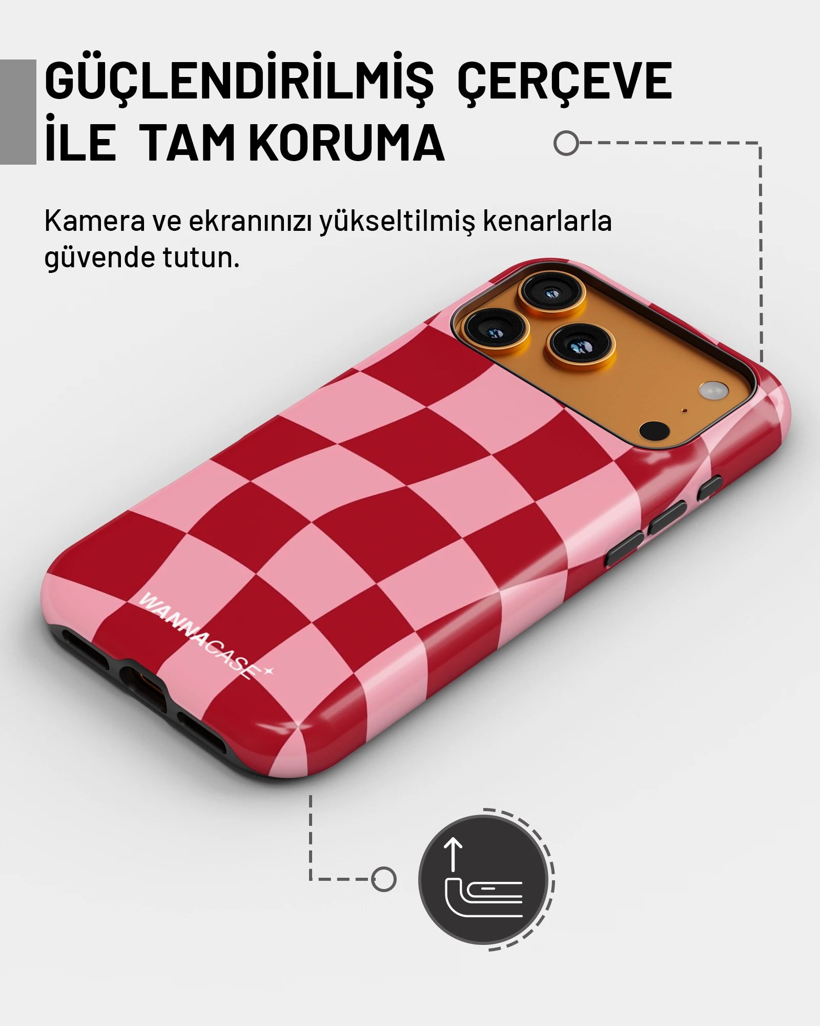 iPhone 16 Pink İllusion Essential Tough Telefon Kılıfı