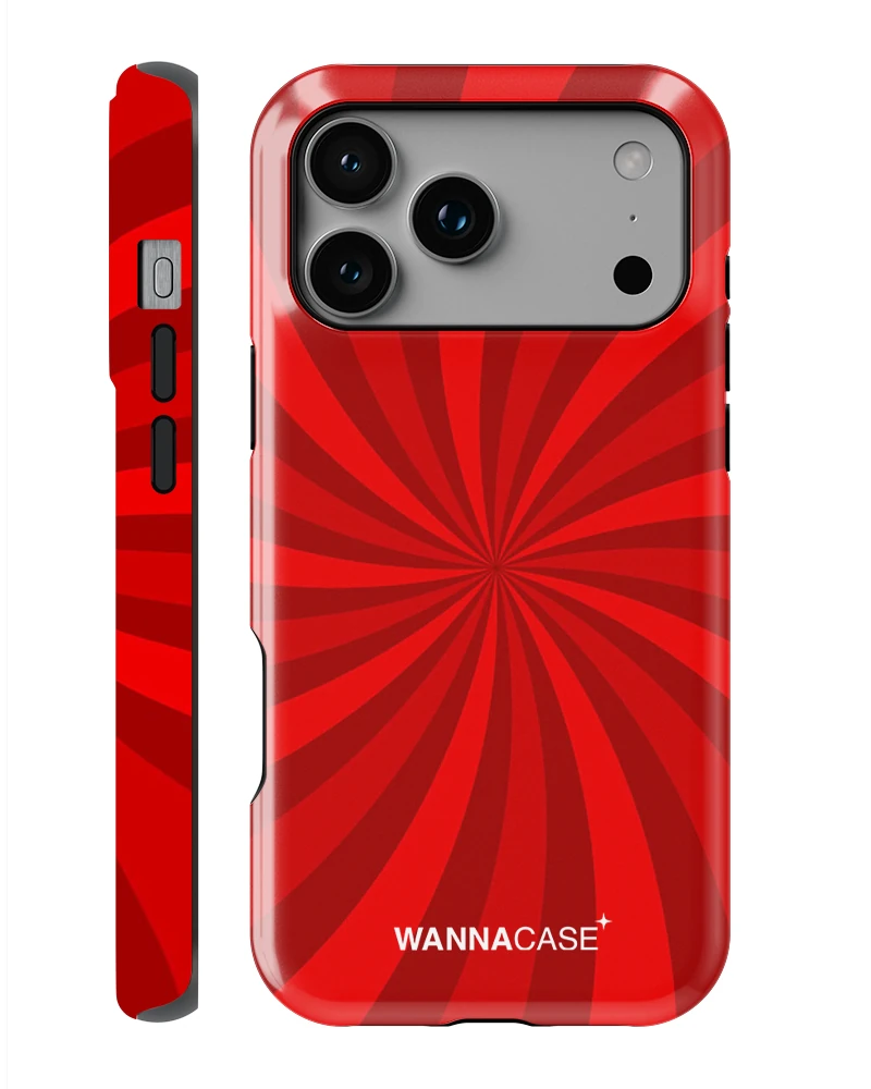 iPhone 17 Pro Max Crimson Spiral Essential Tough Telefon Kılıfı