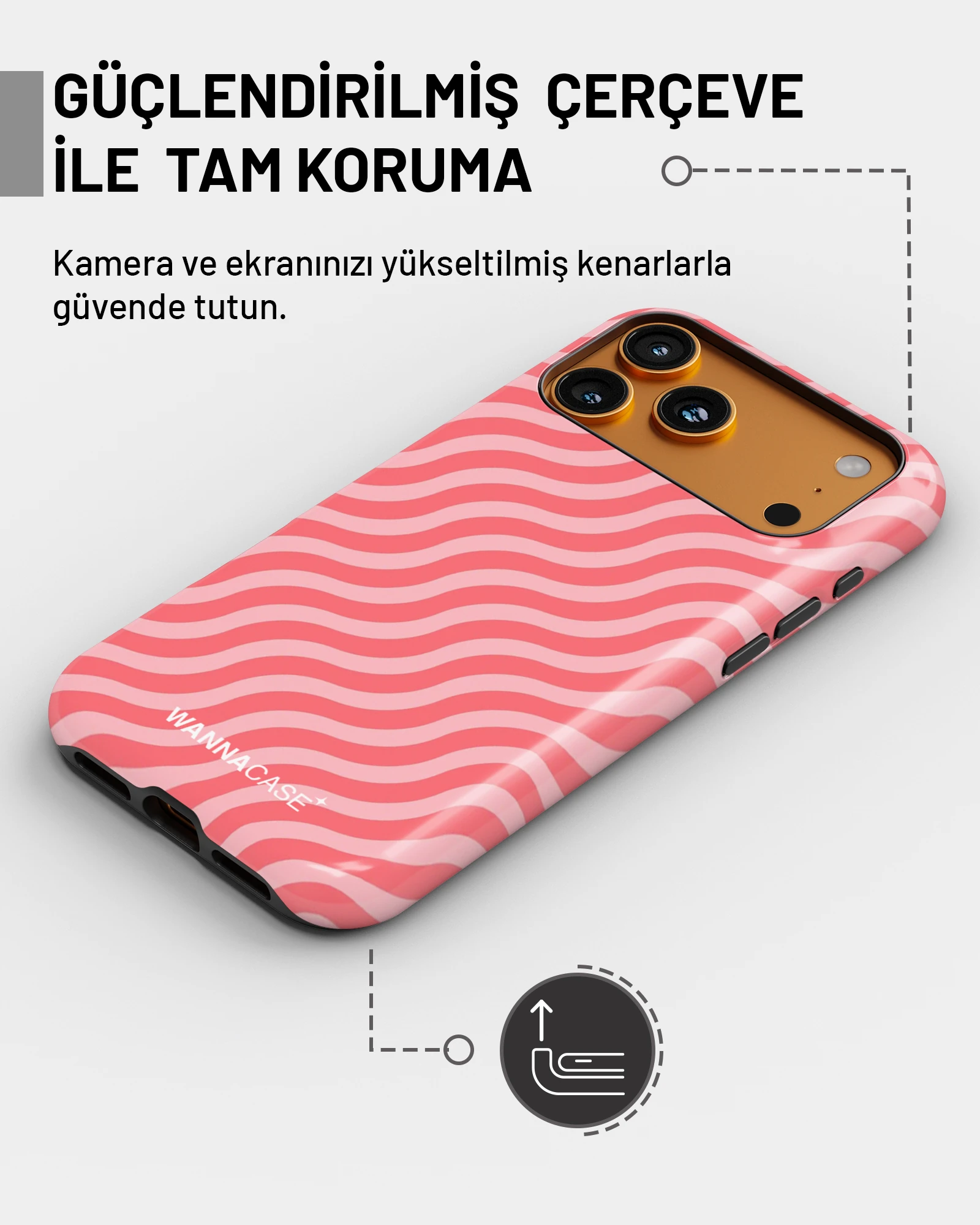 iPhone 16 Pro Max Coral Wave Essential Tough Telefon Kılıfı