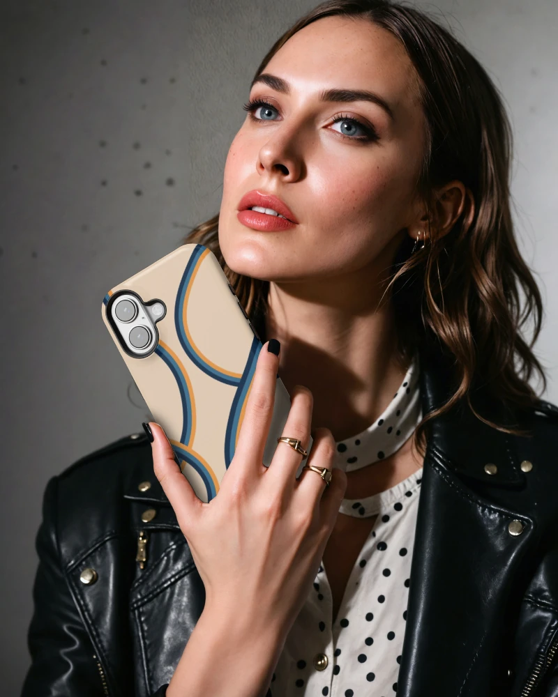 iPhone 16 Soft Waves Essential Tough Telefon Kılıfı