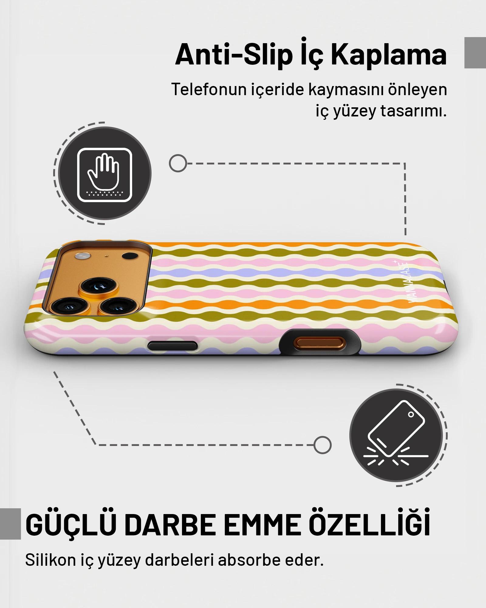 iPhone 16 Retro Wave Essential Tough Telefon Kılıfı