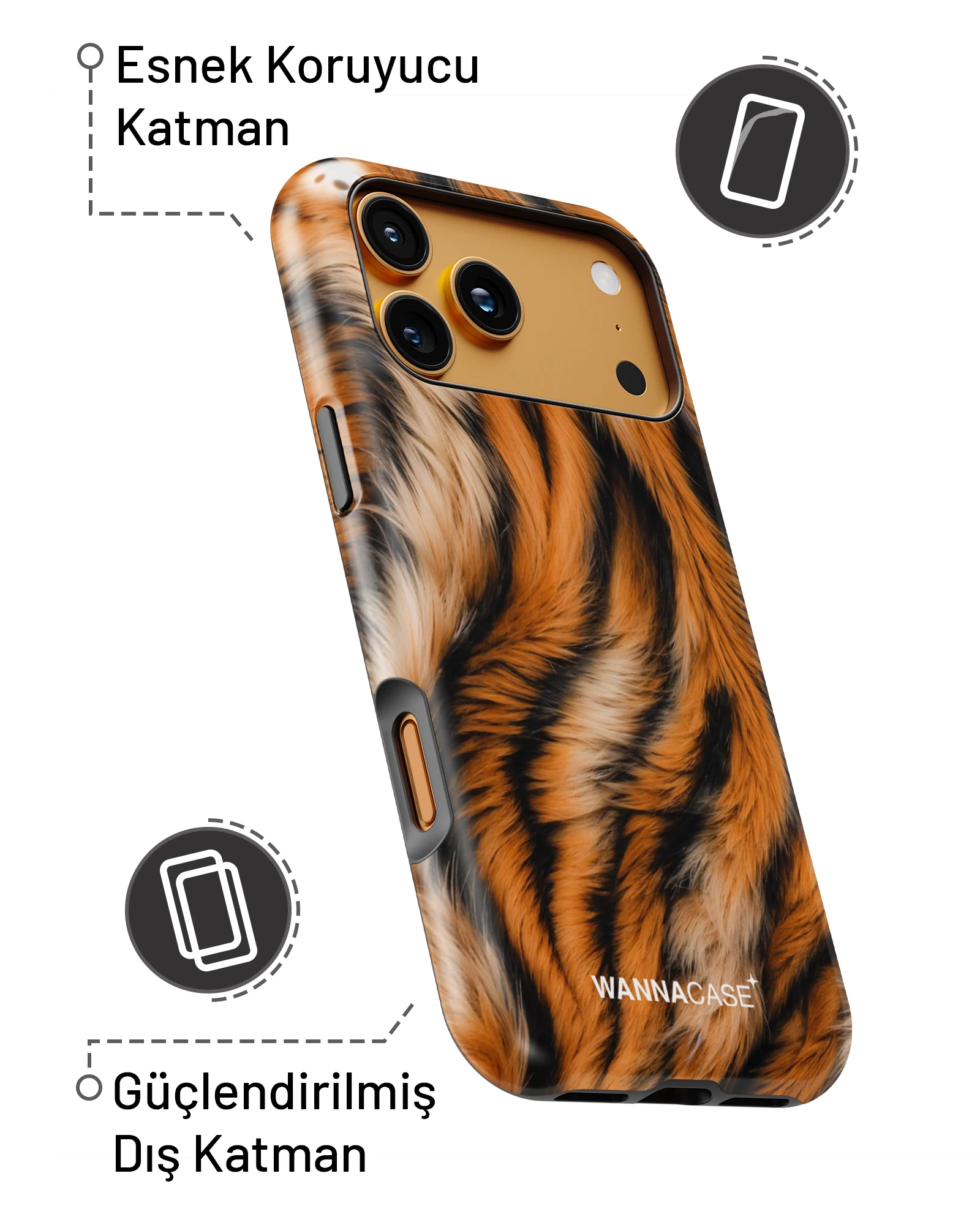 iPhone 13 Wild Stripes Essential Tough Telefon Kılıfı