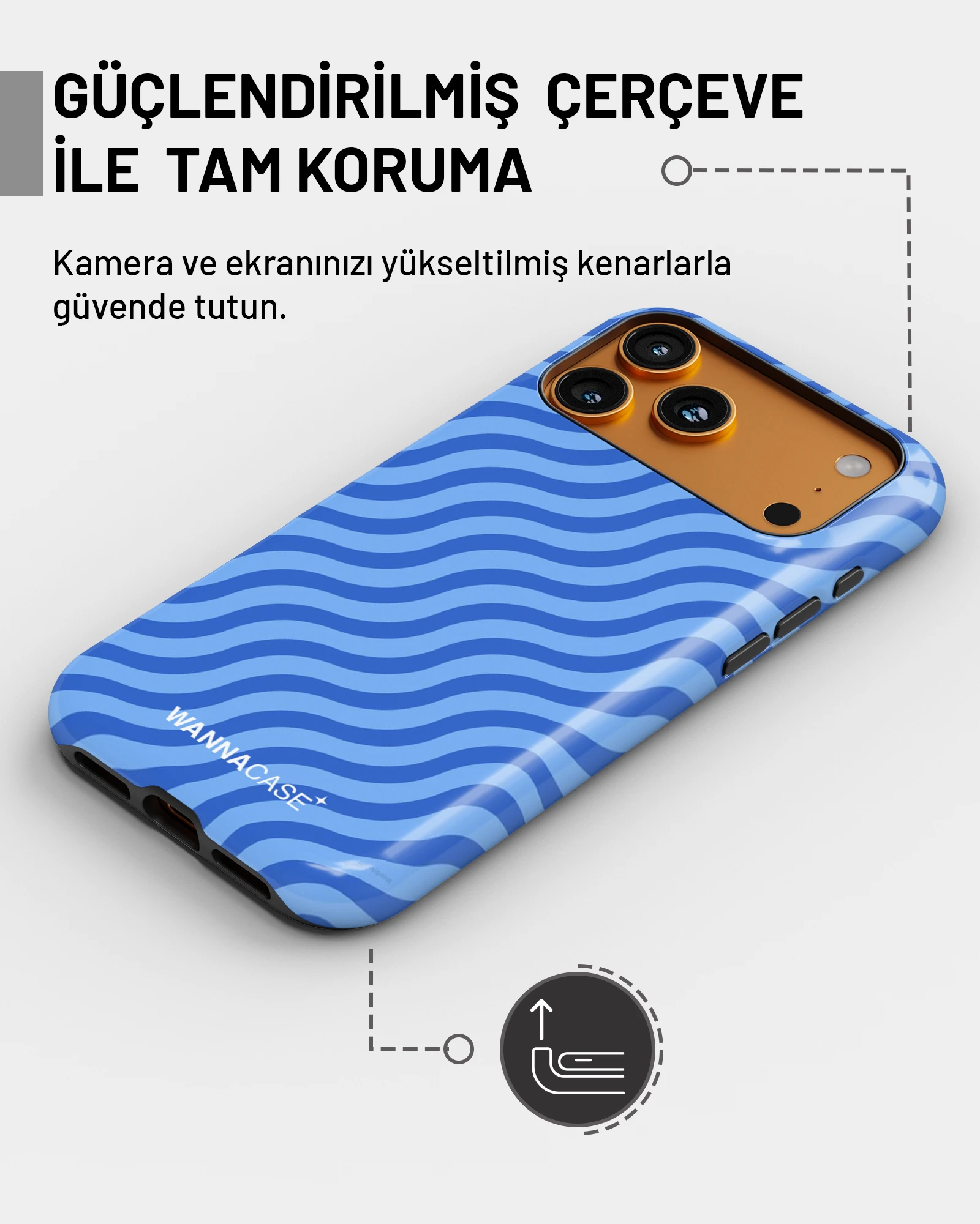 iPhone 16 Wave Flow Essential Tough Telefon Kılıfı