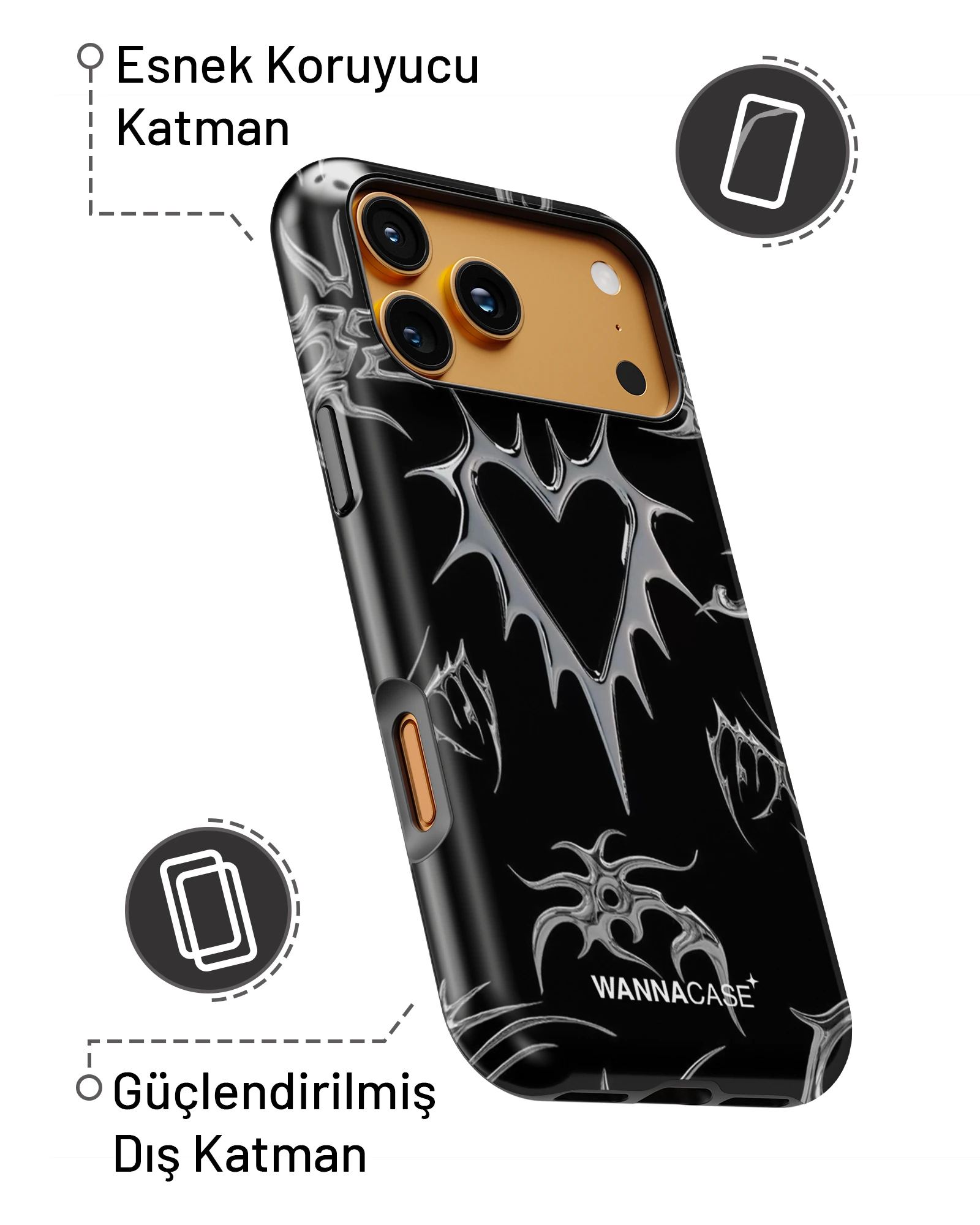 iPhone 17 Pro İron Heart Essential Tough Telefon Kılıfı