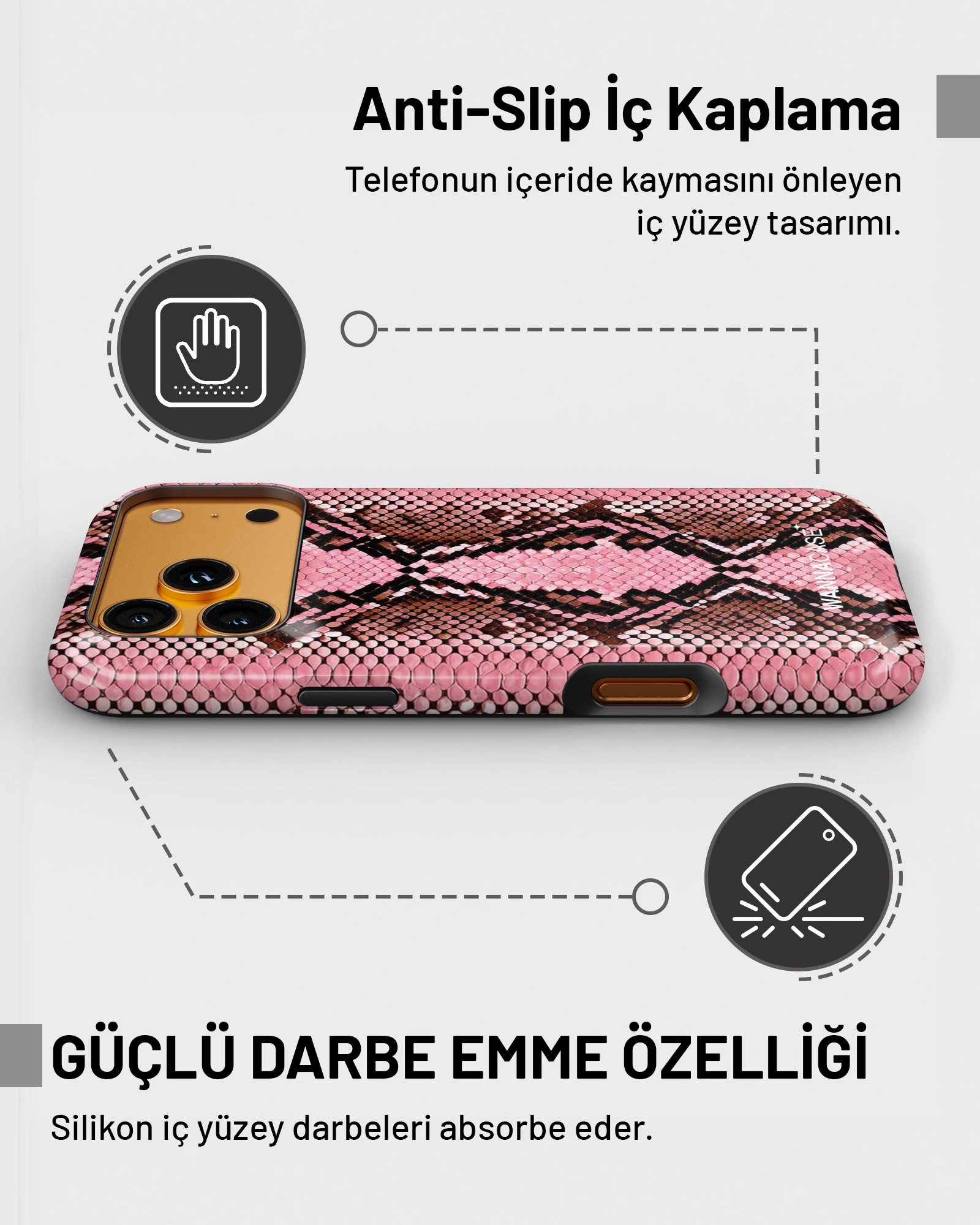 iPhone 13 Pink Viper Essential Tough Telefon Kılıfı