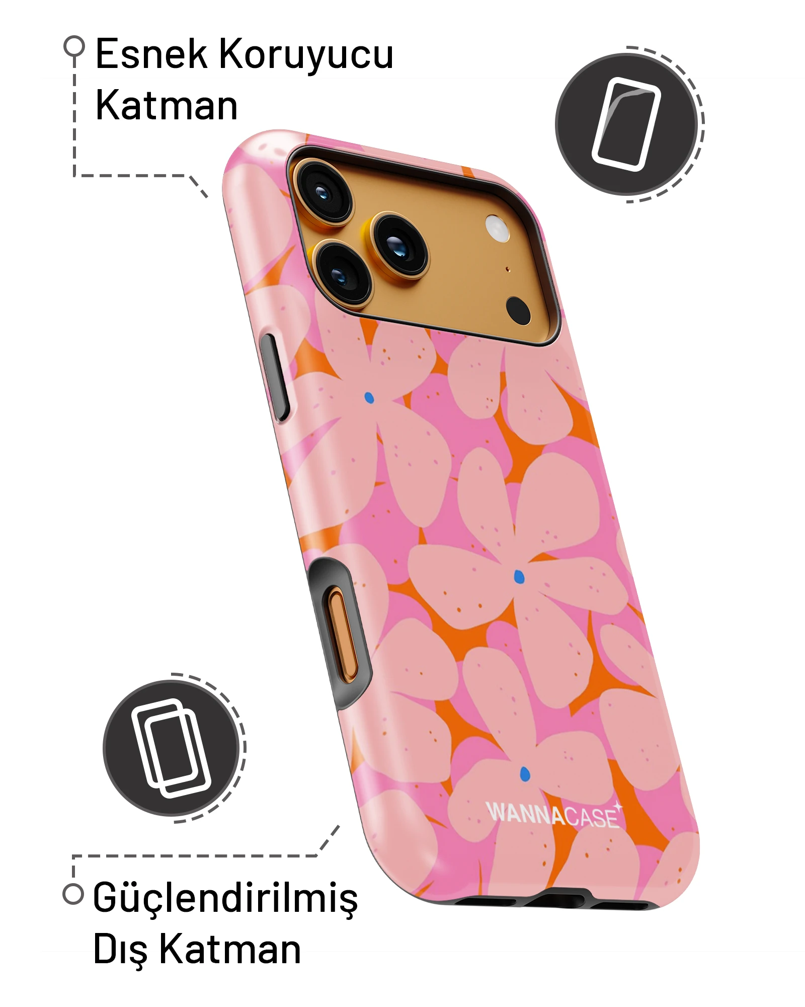 iPhone 17 Pro Max Bloom Pop Essential Tough Telefon Kılıfı