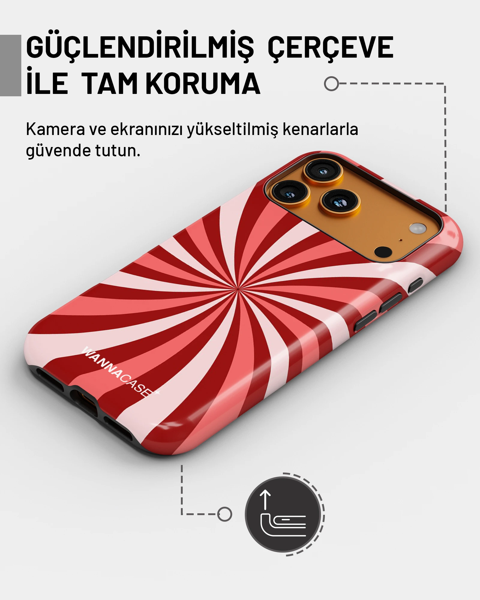 iPhone 16 Candy Swirl Essential Tough Telefon Kılıfı