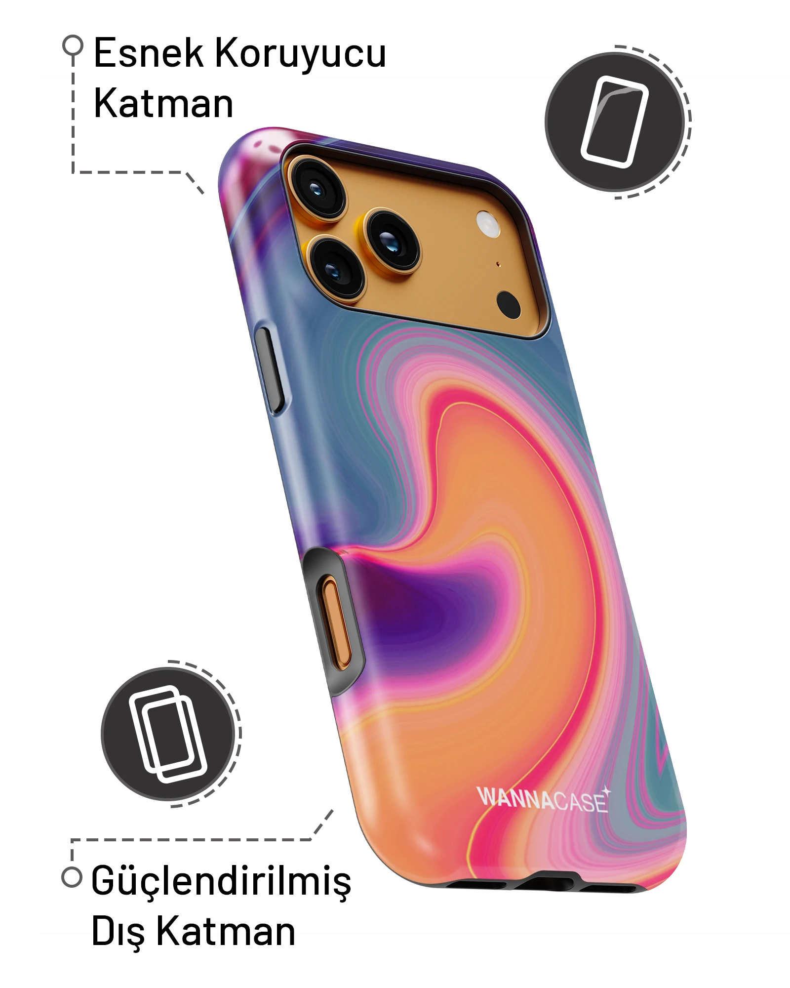 iPhone 16 Pro Vortex Aura Essential Tough Telefon Kılıfı