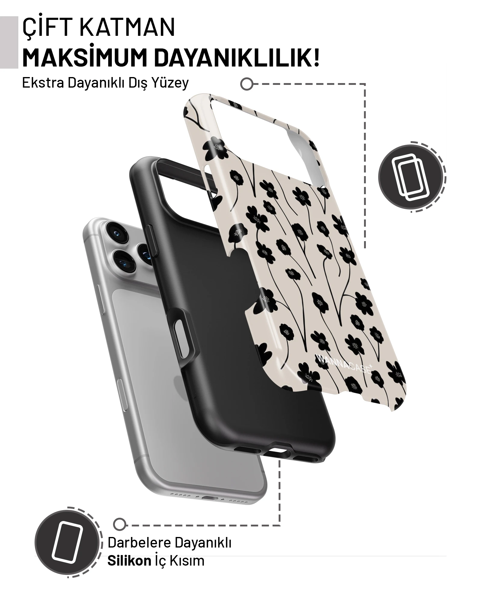 iPhone 17 Pro Max Mid Night Essential Tough Telefon Kılıfı