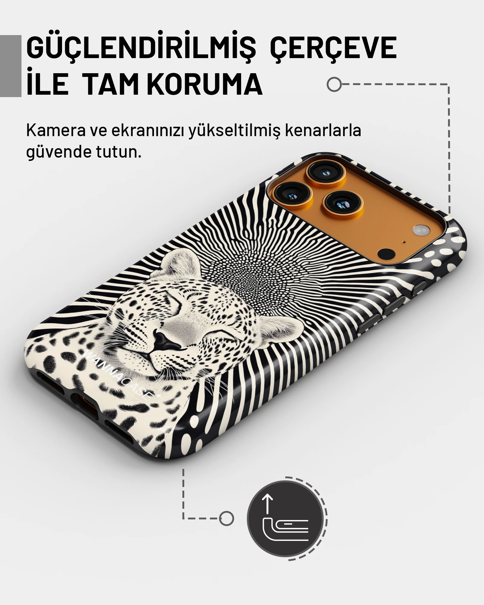 iPhone 14 Hypnotic Beast Essential Tough Telefon Kılıfı