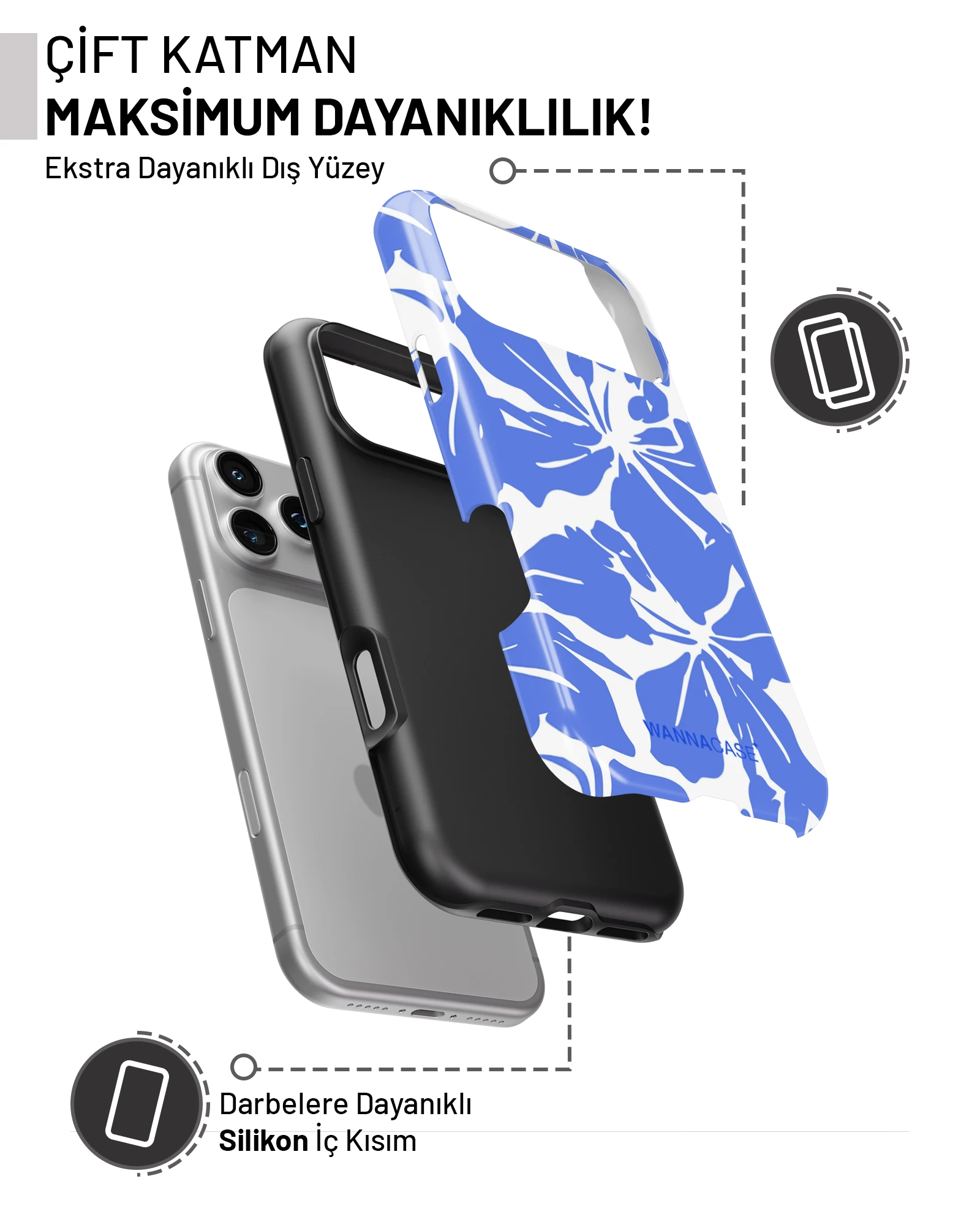 iPhone 17 Pro Max Ocean Hibiscus Essential Tough Telefon Kılıfı