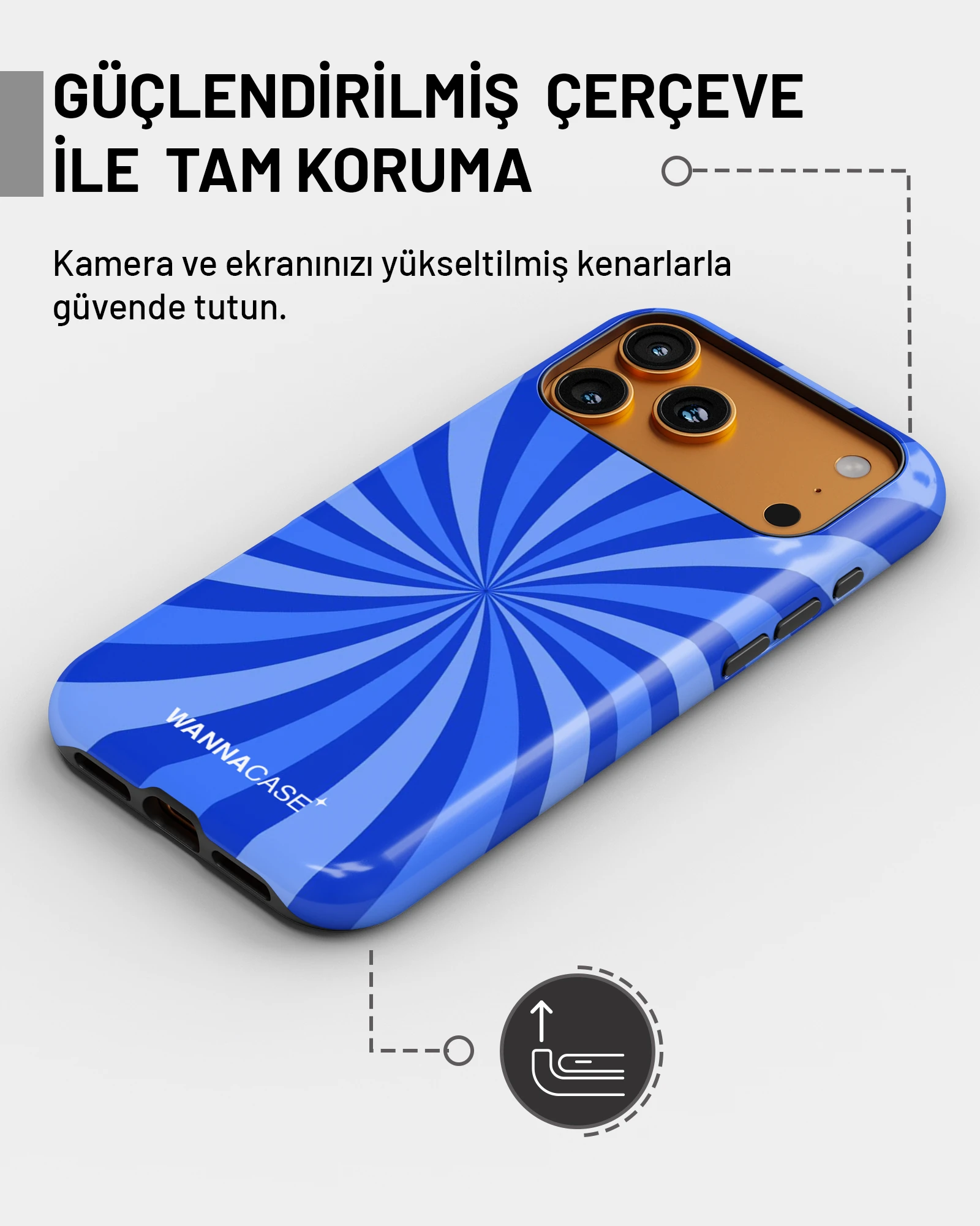 iPhone 11 Blue Vortex Essential Tough Telefon Kılıfı