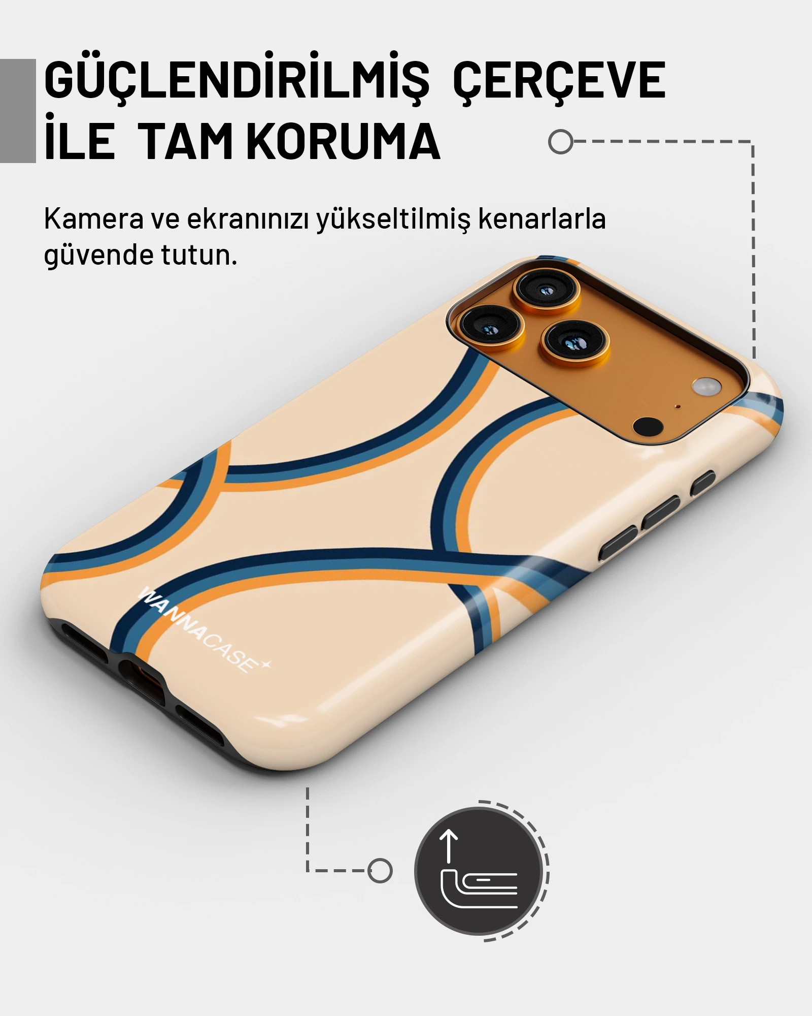 iPhone 16 Soft Waves Essential Tough Telefon Kılıfı