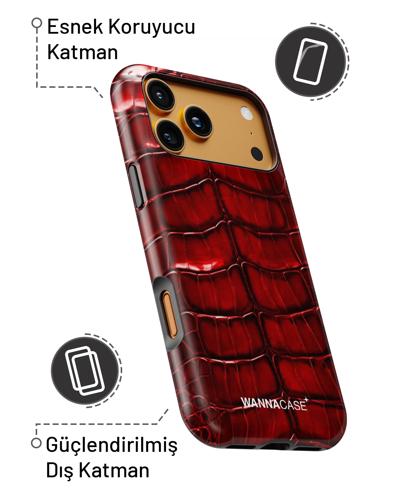 iPhone 17 Pro Blood Python Essential Tough Telefon Kılıfı