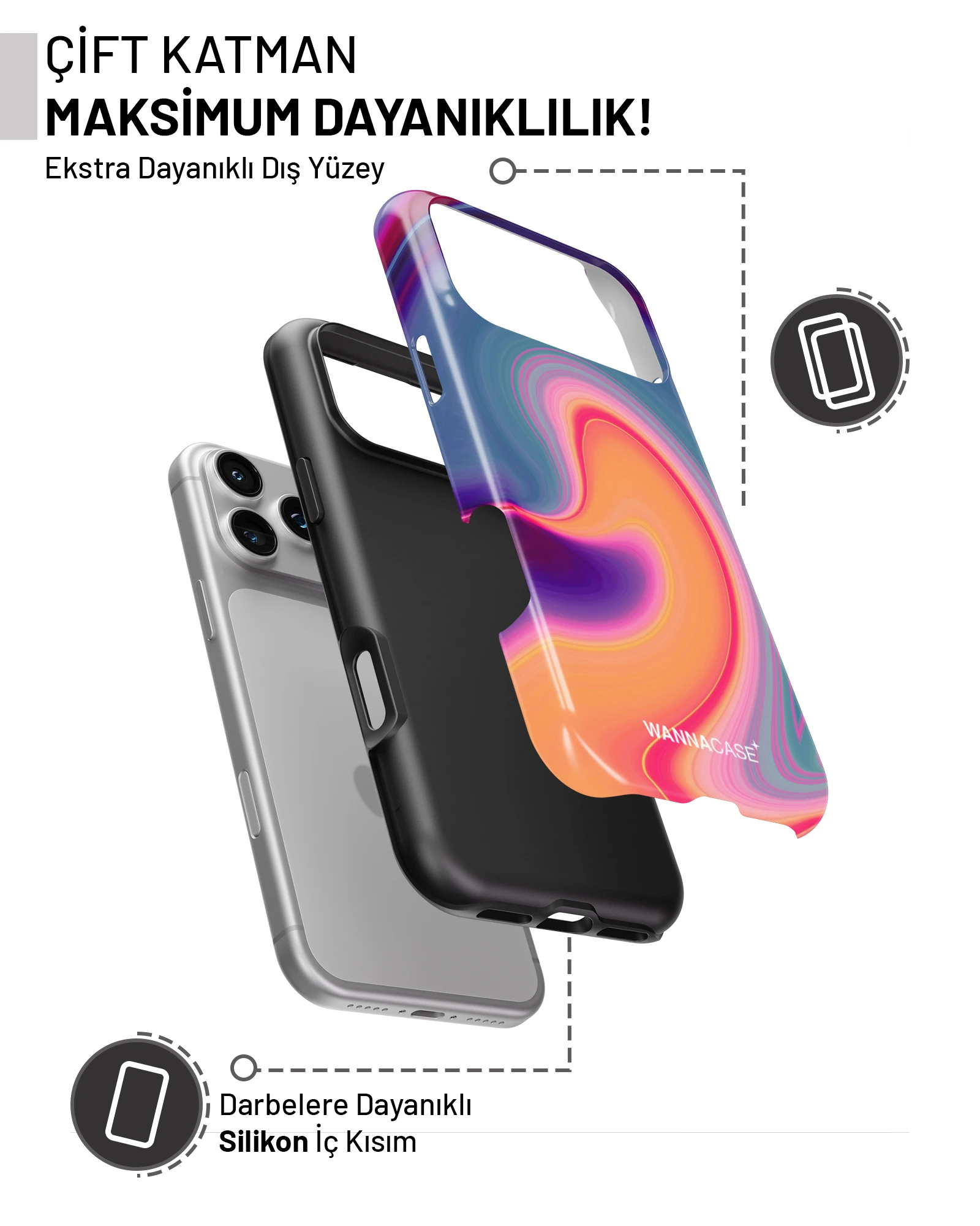 iPhone 16 Pro Vortex Aura Essential Tough Telefon Kılıfı