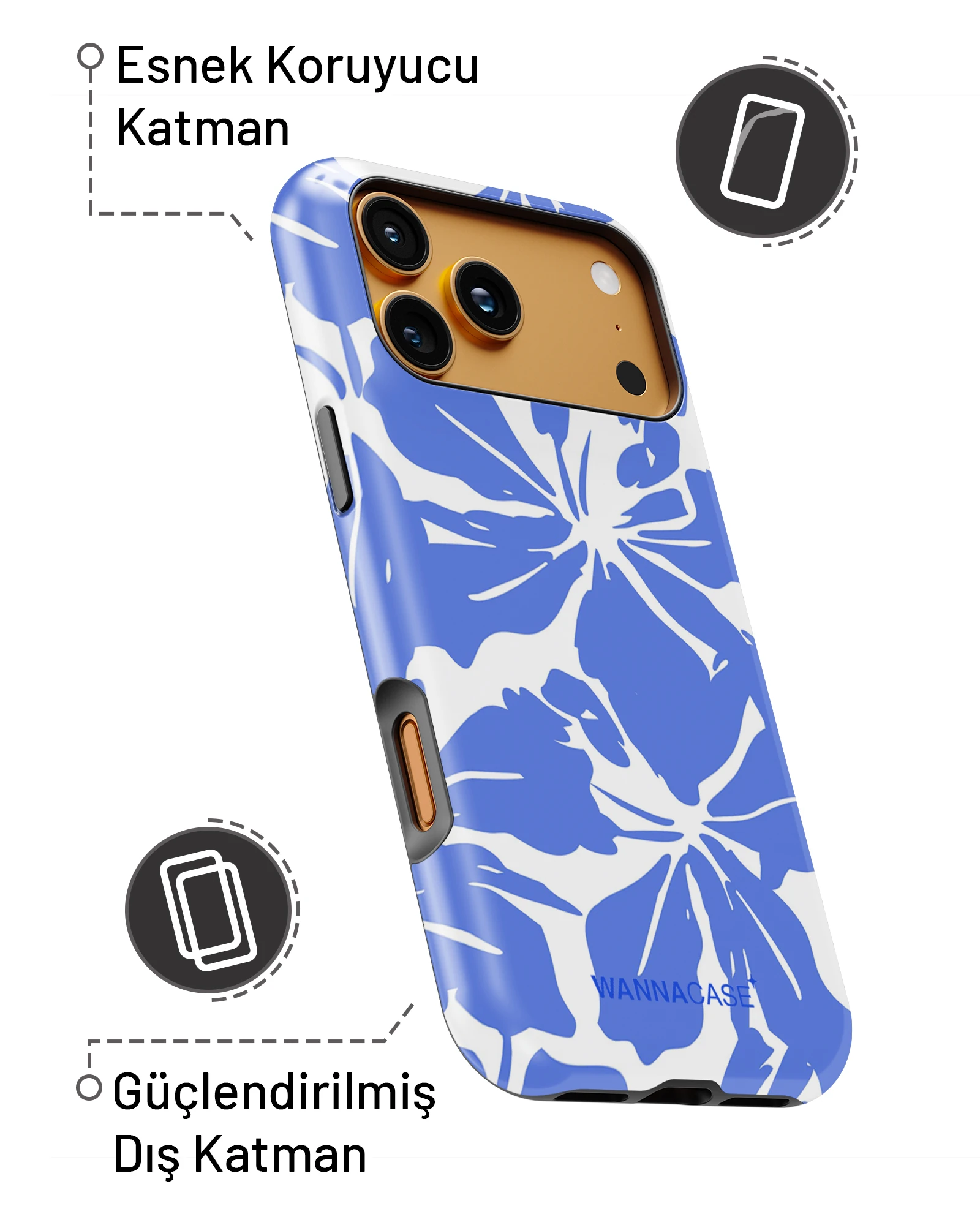 iPhone 17 Pro Max Ocean Hibiscus Essential Tough Telefon Kılıfı