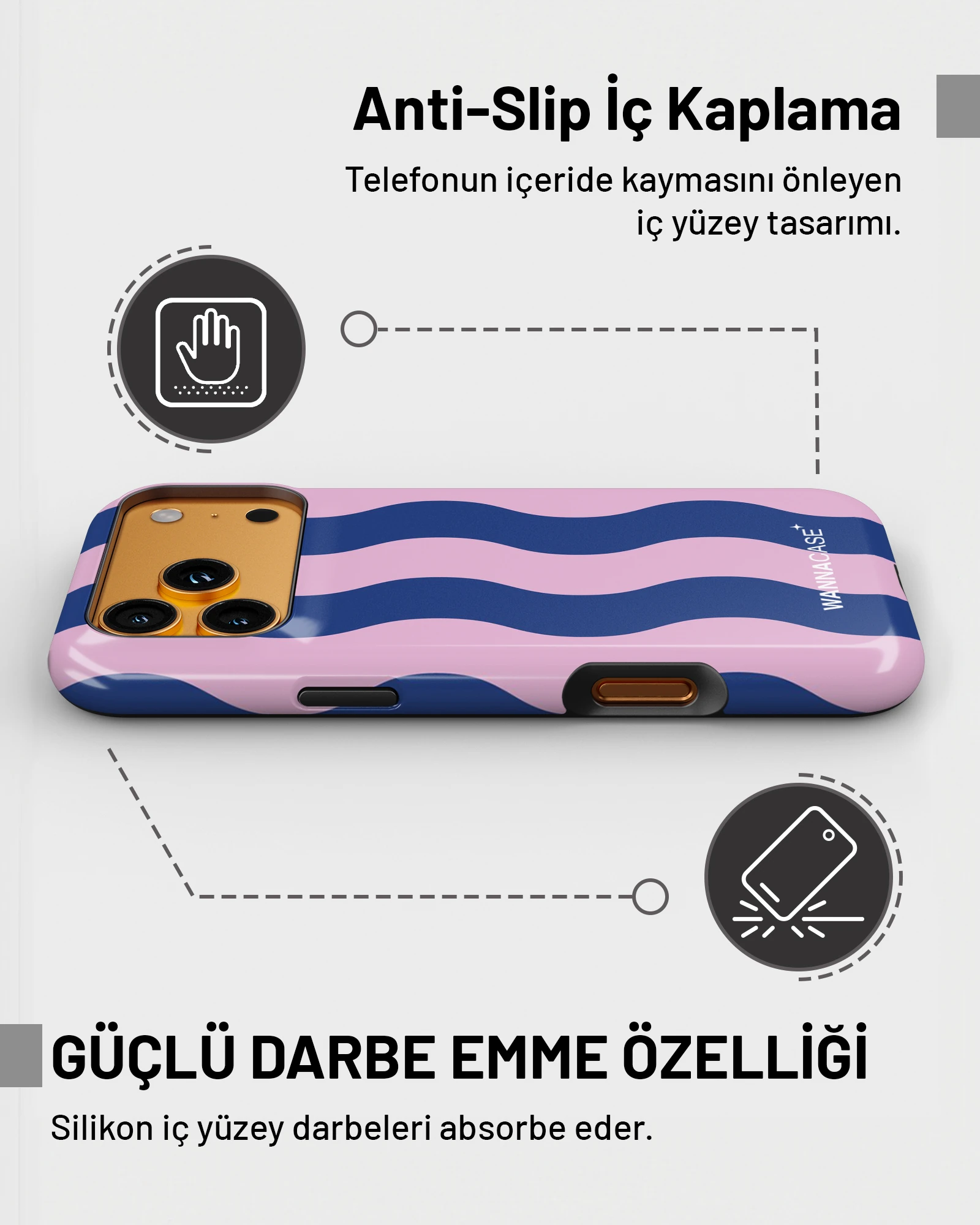 iPhone 16 Pastel Wave Essential Tough Telefon Kılıfı