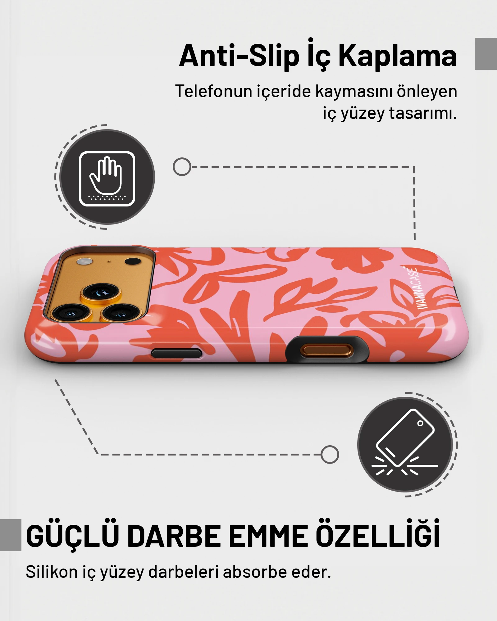 iPhone 17 Pro Max Retro Blossom Essential Tough Telefon Kılıfı