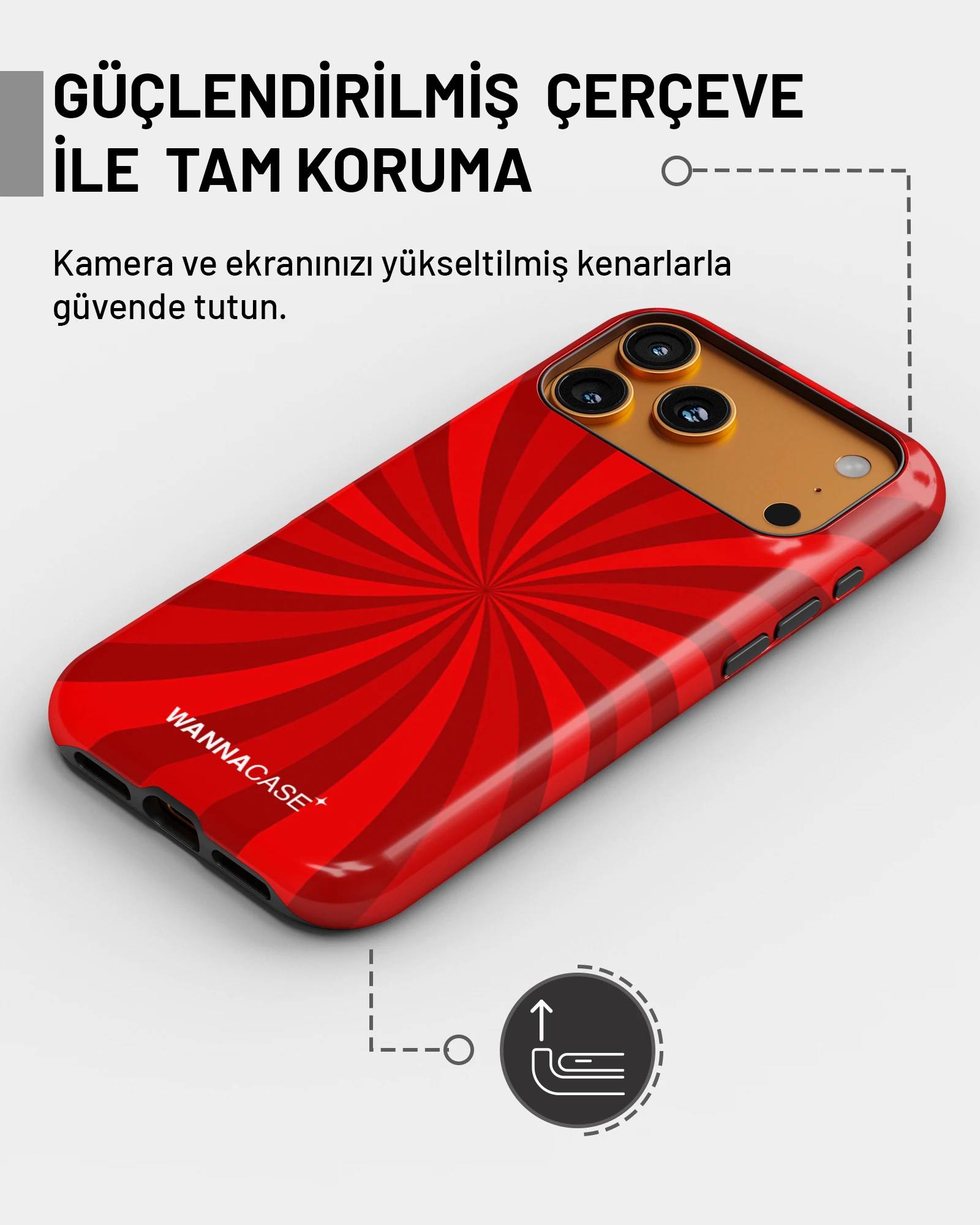 iPhone 11 Crimson Spiral Essential Tough Telefon Kılıfı