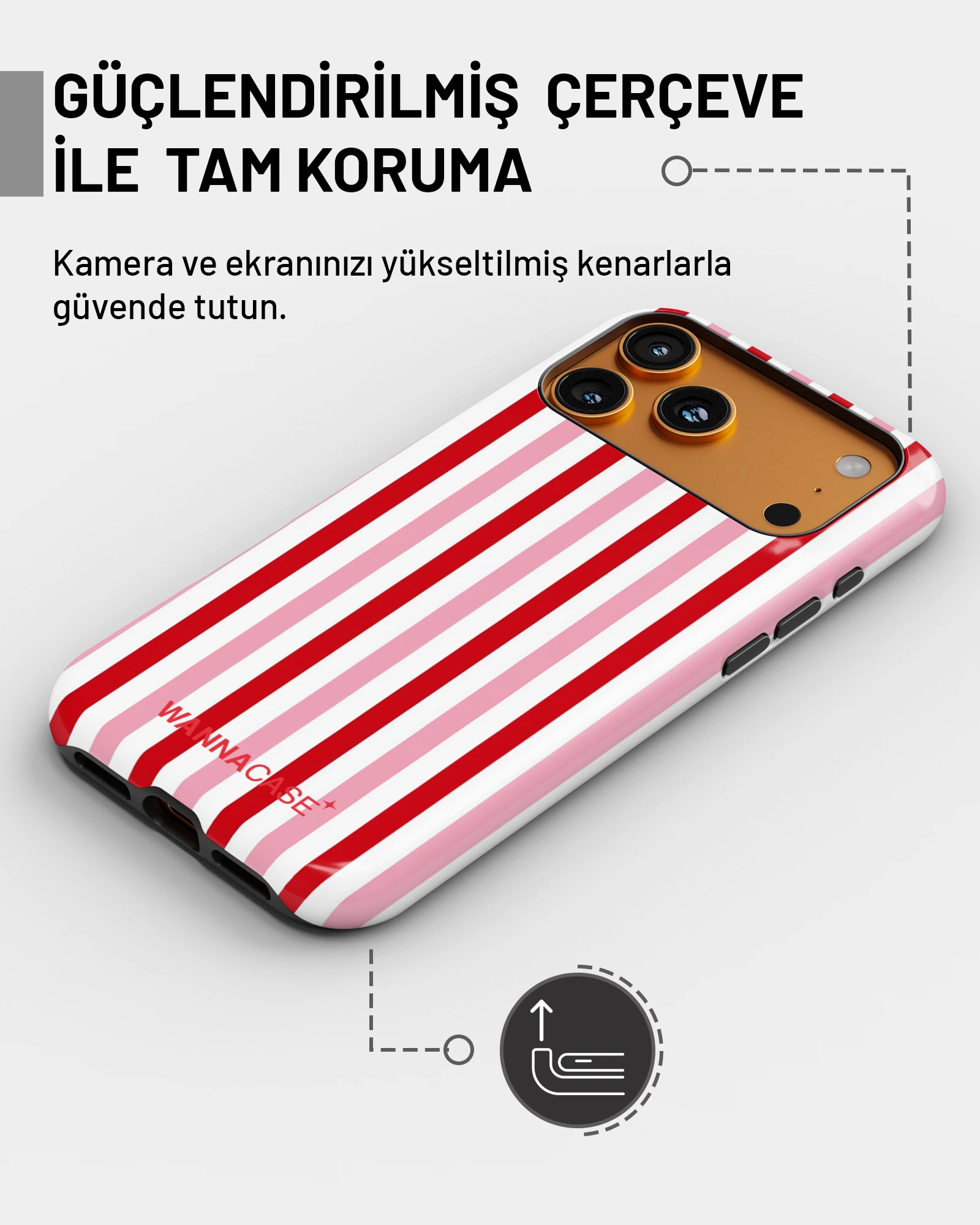 iPhone 16 Candy Cane Essential Tough Telefon Kılıfı