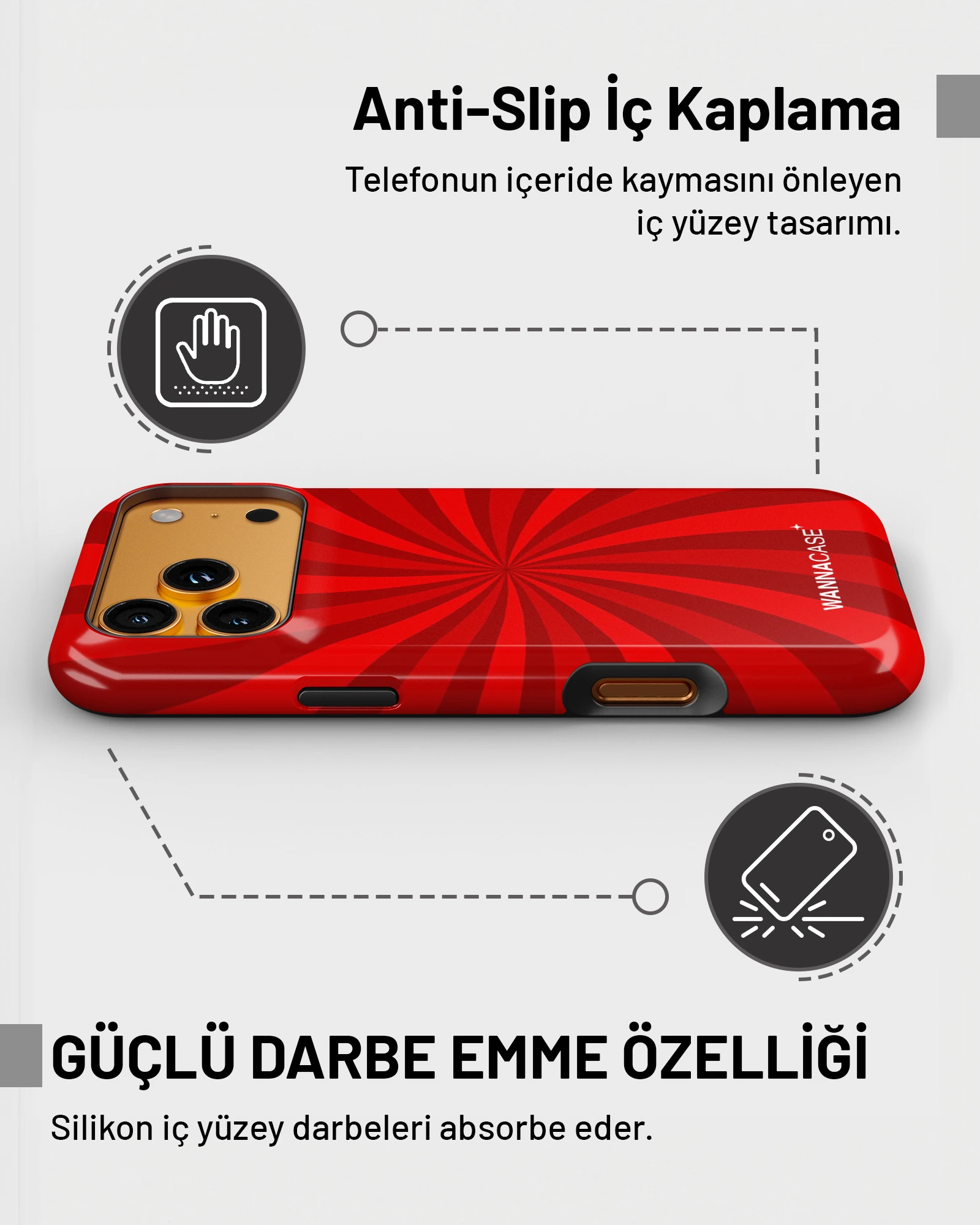 iPhone 11 Crimson Spiral Essential Tough Telefon Kılıfı