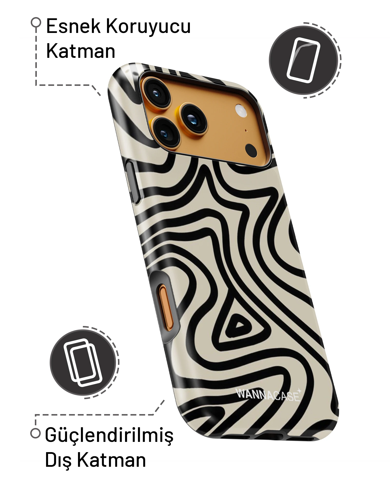 iPhone 16 Mono Chrome Essential Tough Telefon Kılıfı