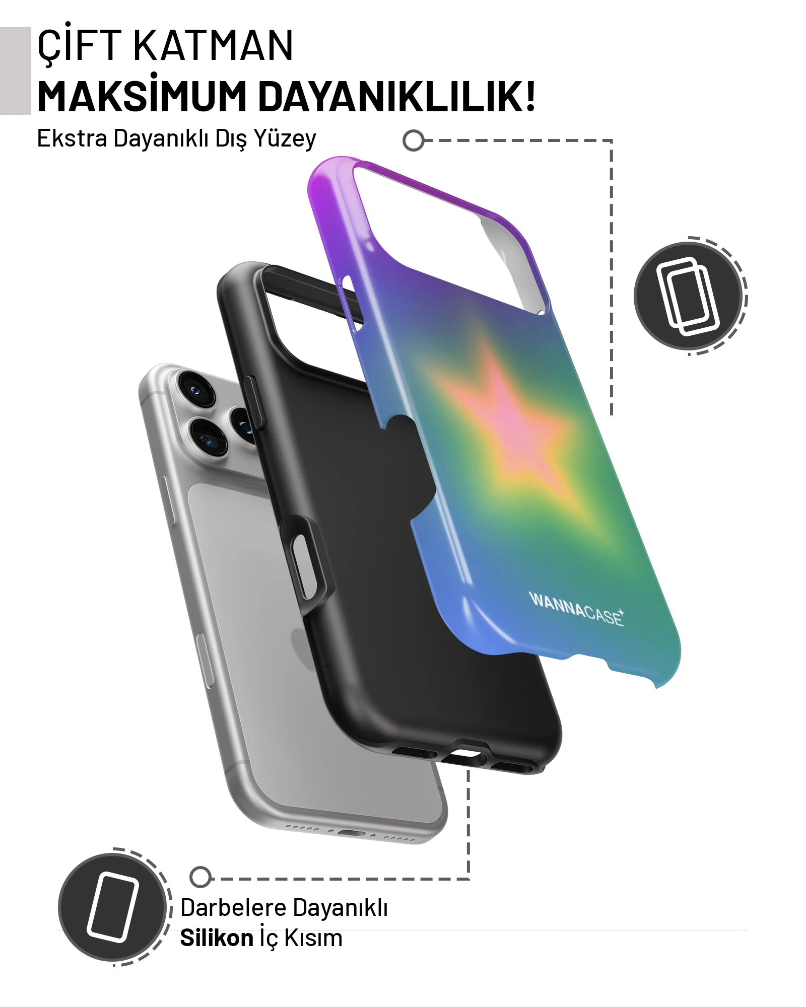 iPhone 15 Star Aura Essential Tough Telefon Kılıfı