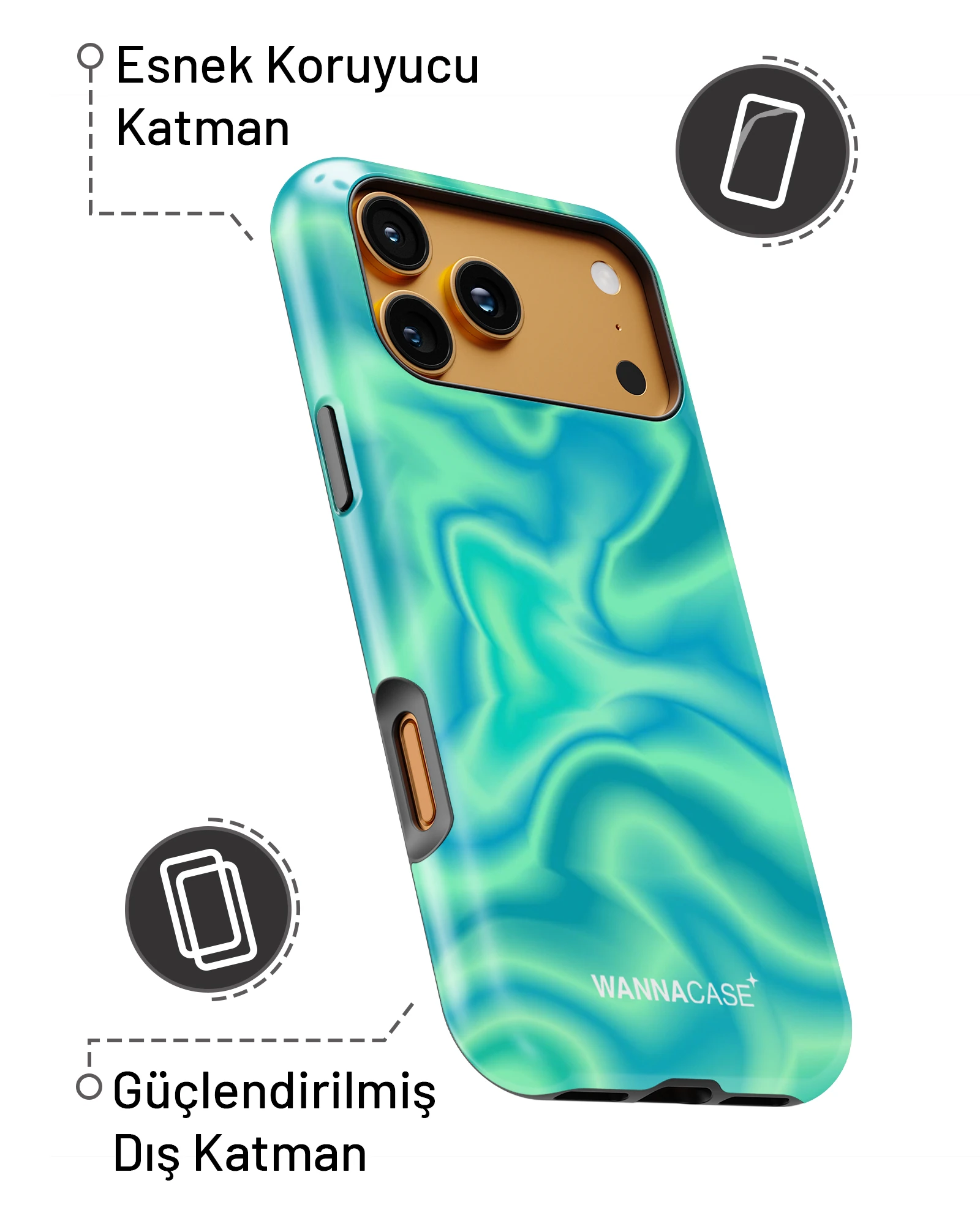 iPhone 14 Pro Ocean Aura Essential Tough Telefon Kılıfı